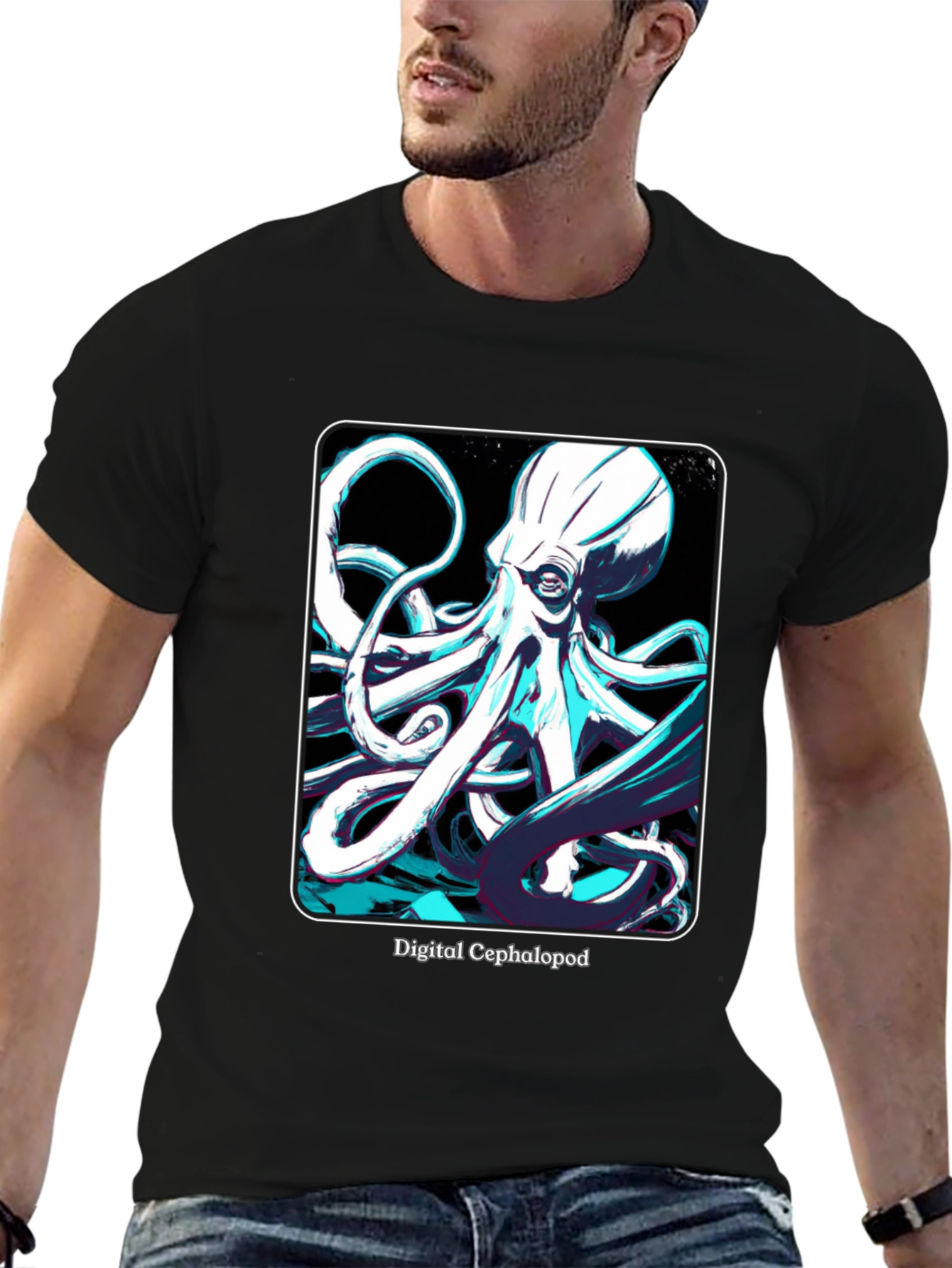 Digital Cephalopod T-Shirt - Kraken Graphic Tee