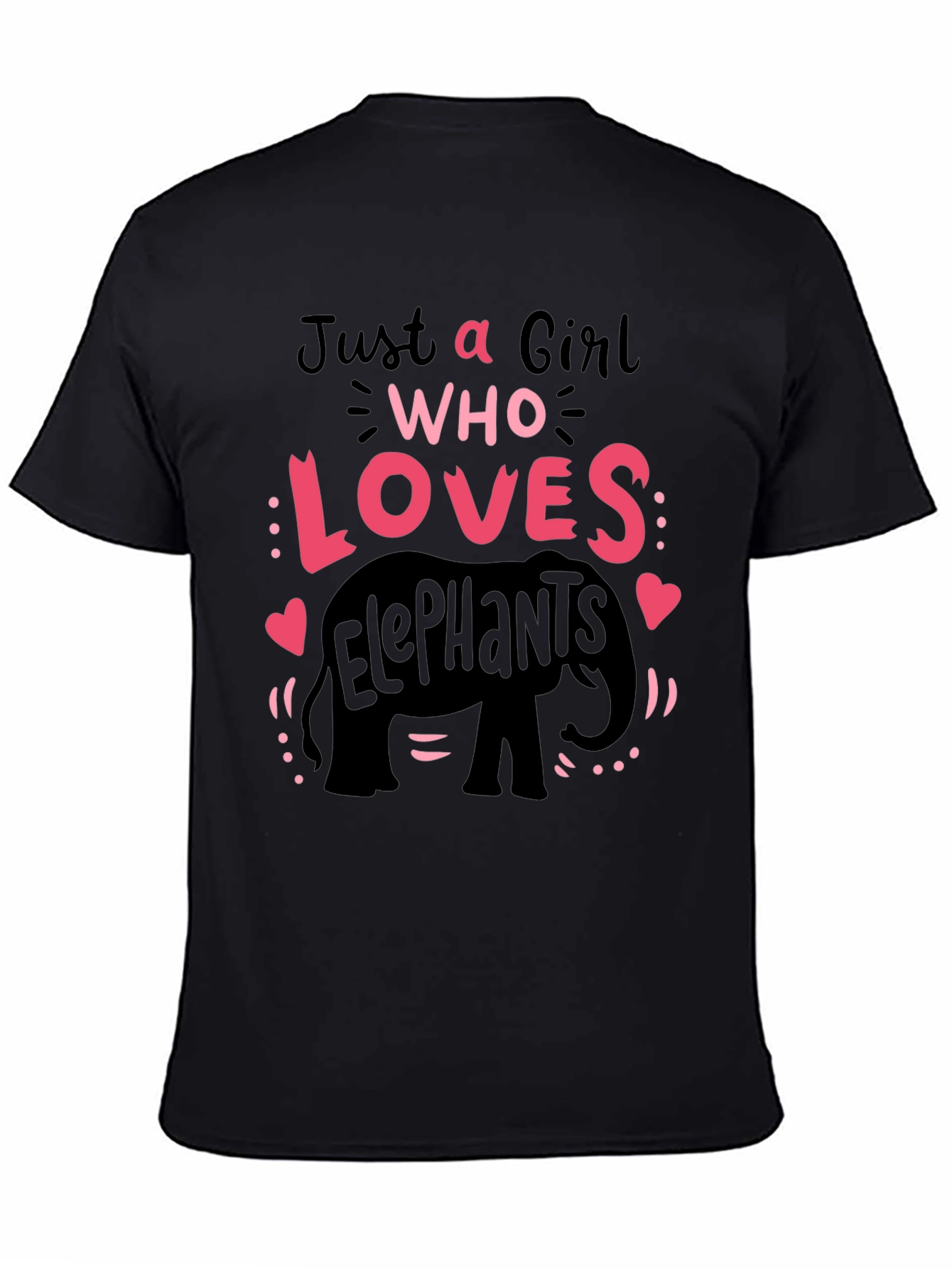 Girl Who Loves Elephants T-Shirt Cute Animal Tee