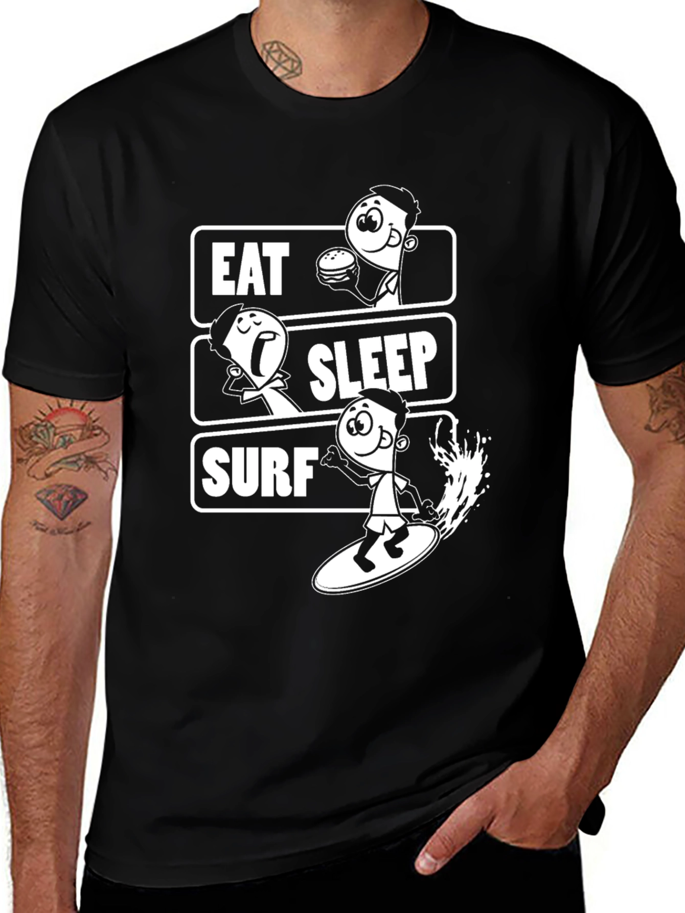 Eat Sleep Surf Graphic Tee