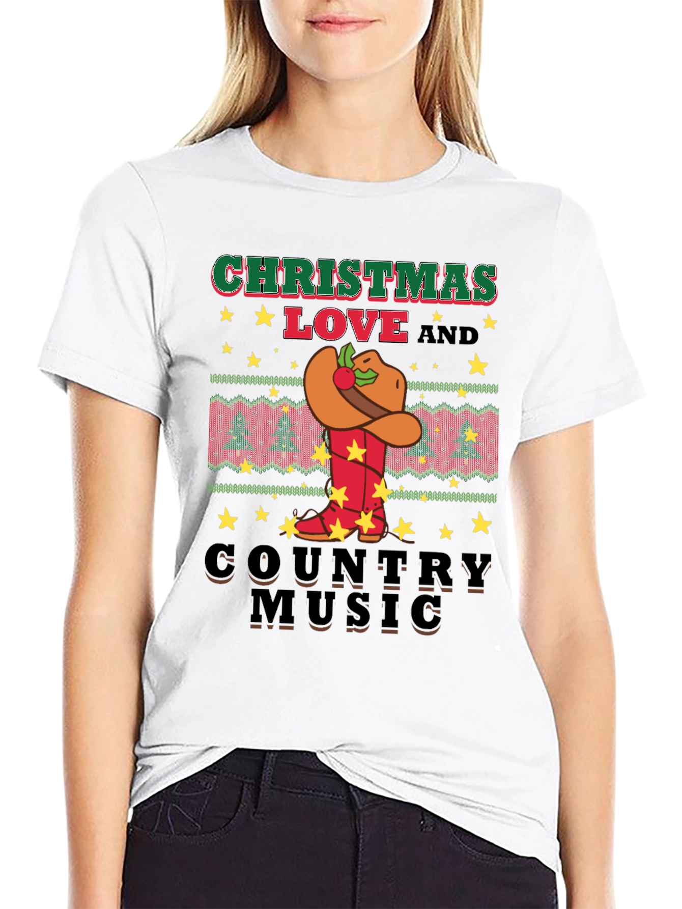 Christmas Love Country Music Graphic Tee