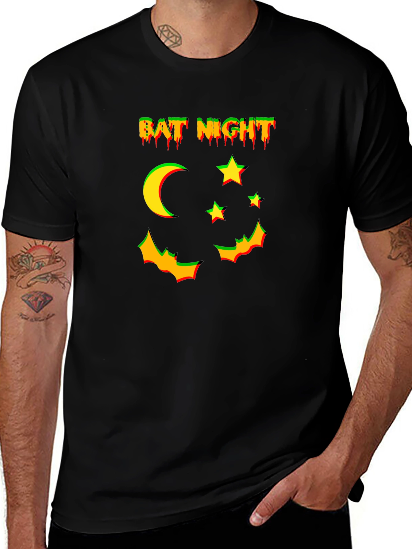 Bat Night Graphic T-Shirt