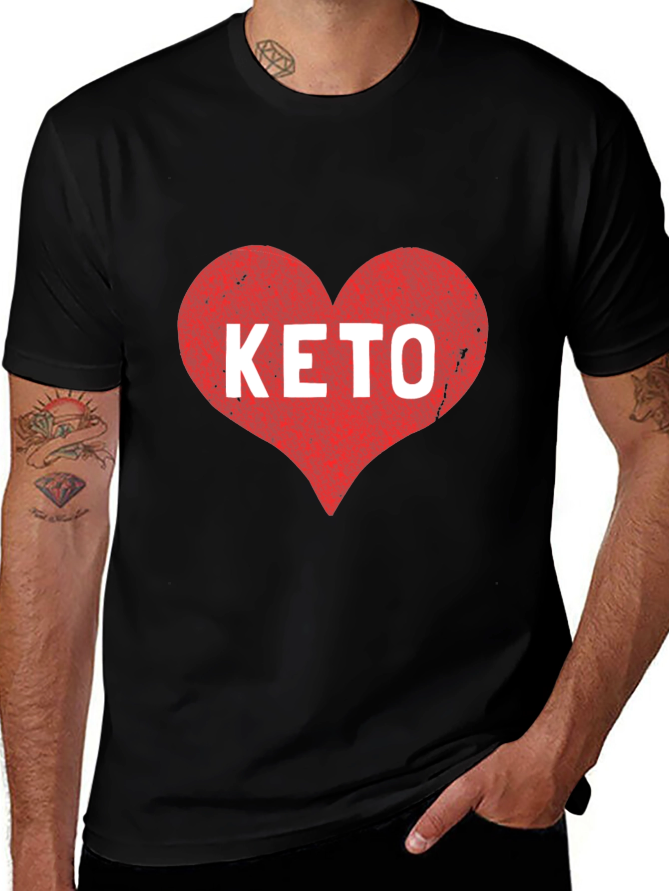 Keto Heart T-Shirt - Stylish Low Carb Diet Apparel