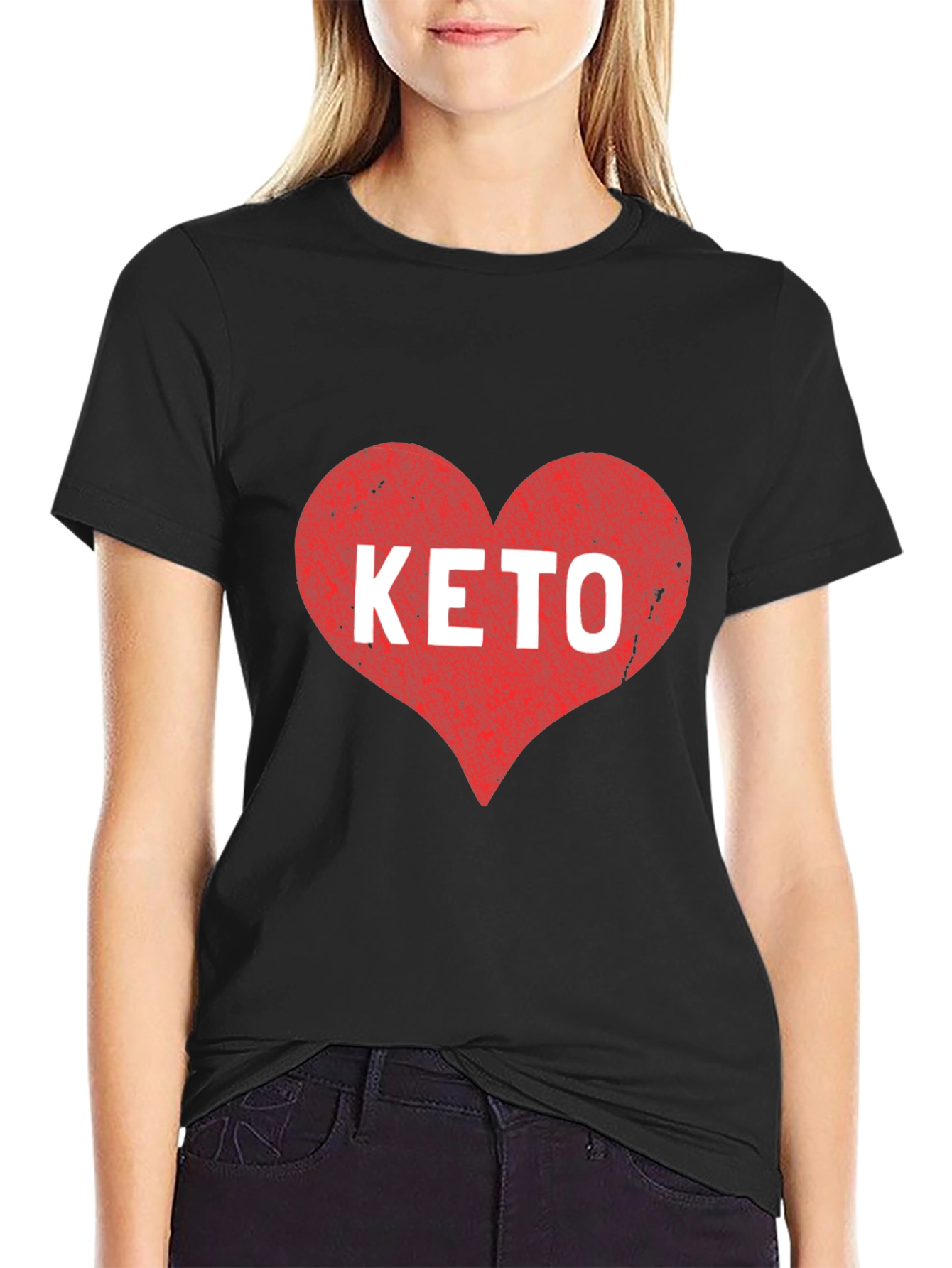 Keto Heart T-Shirt - Stylish Low Carb Diet Apparel
