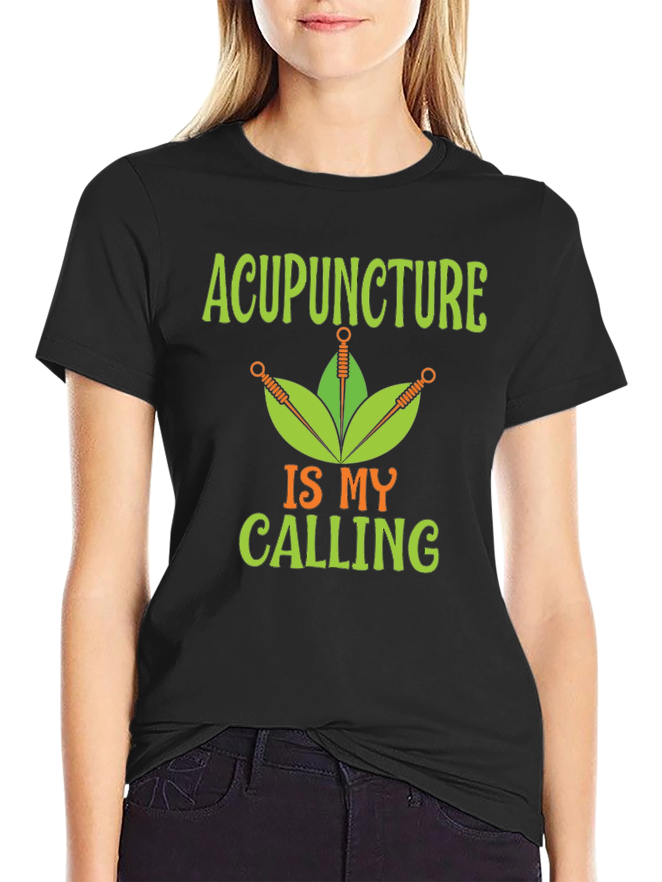 Acupuncture is My Calling Black T-Shirt
