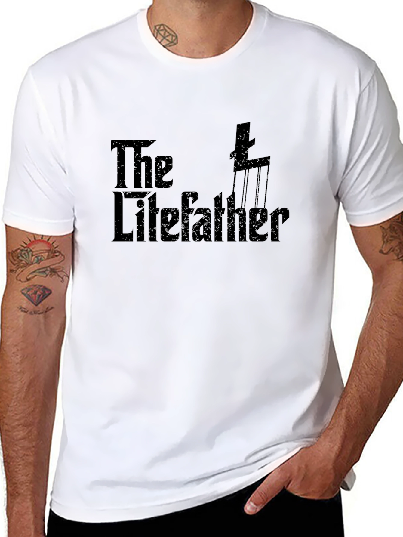 The Lifefather Black Graphic Tee