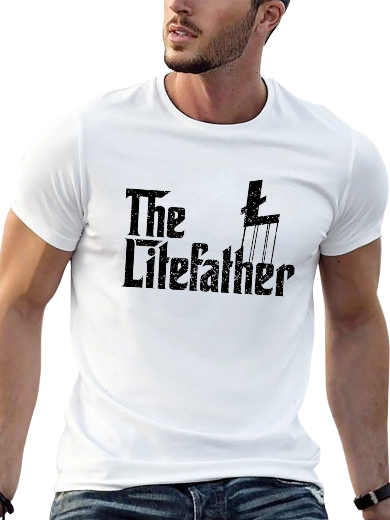The Lifefather Black Graphic Tee