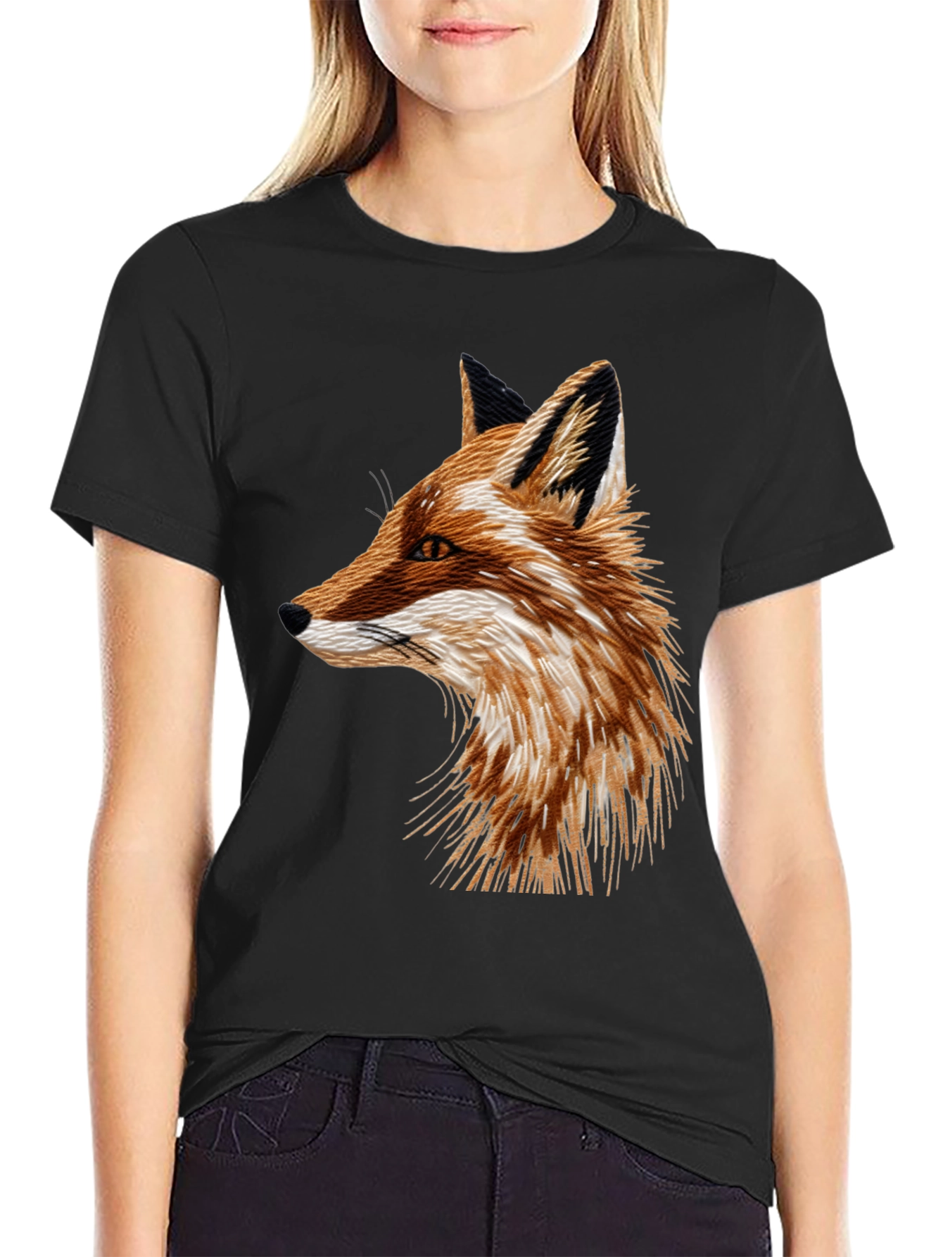Fox Graphic Black T-Shirt - Mens Fashion Tee