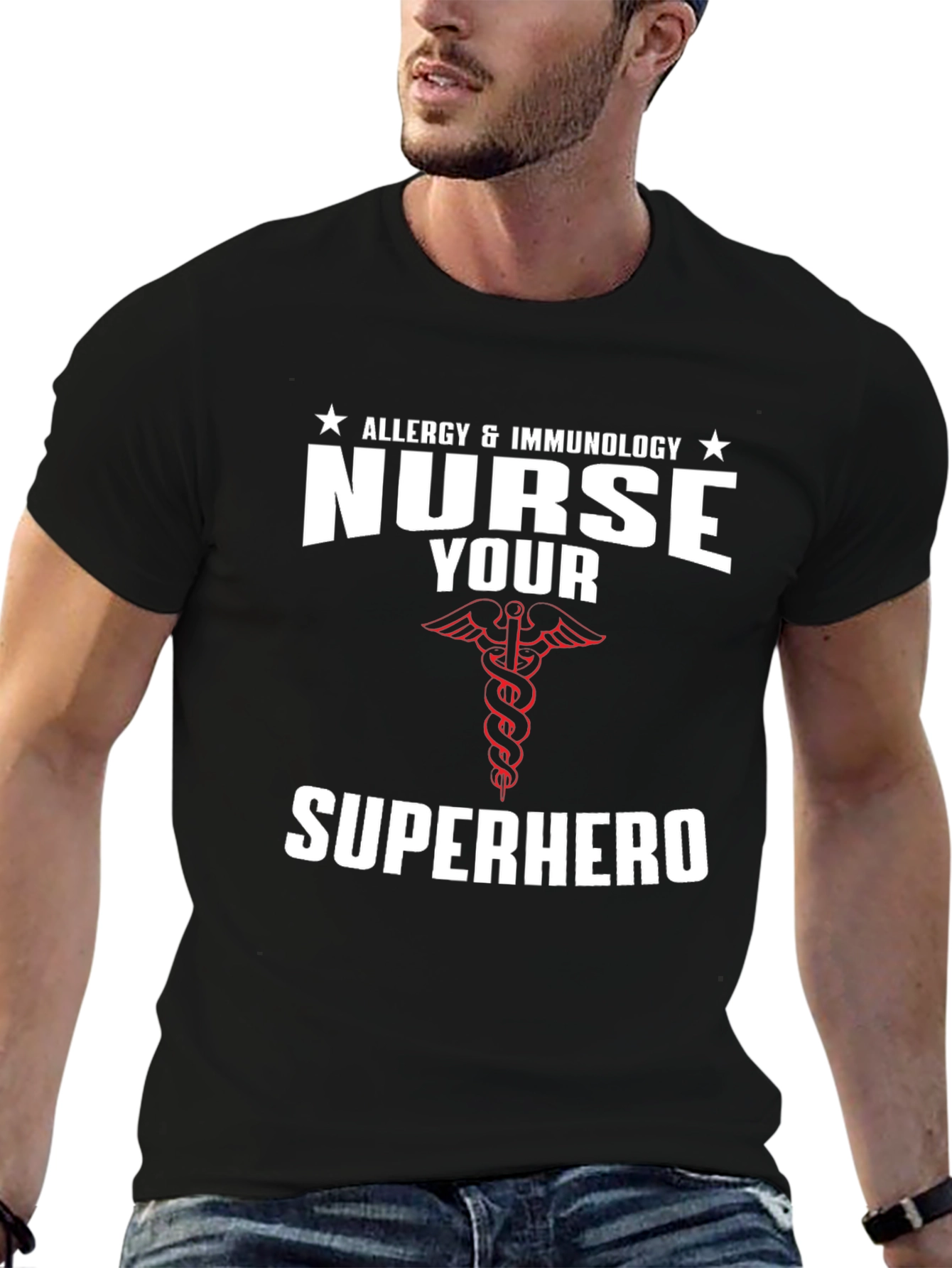 Allergy & Immunology Nurse Superhero T-Shirt