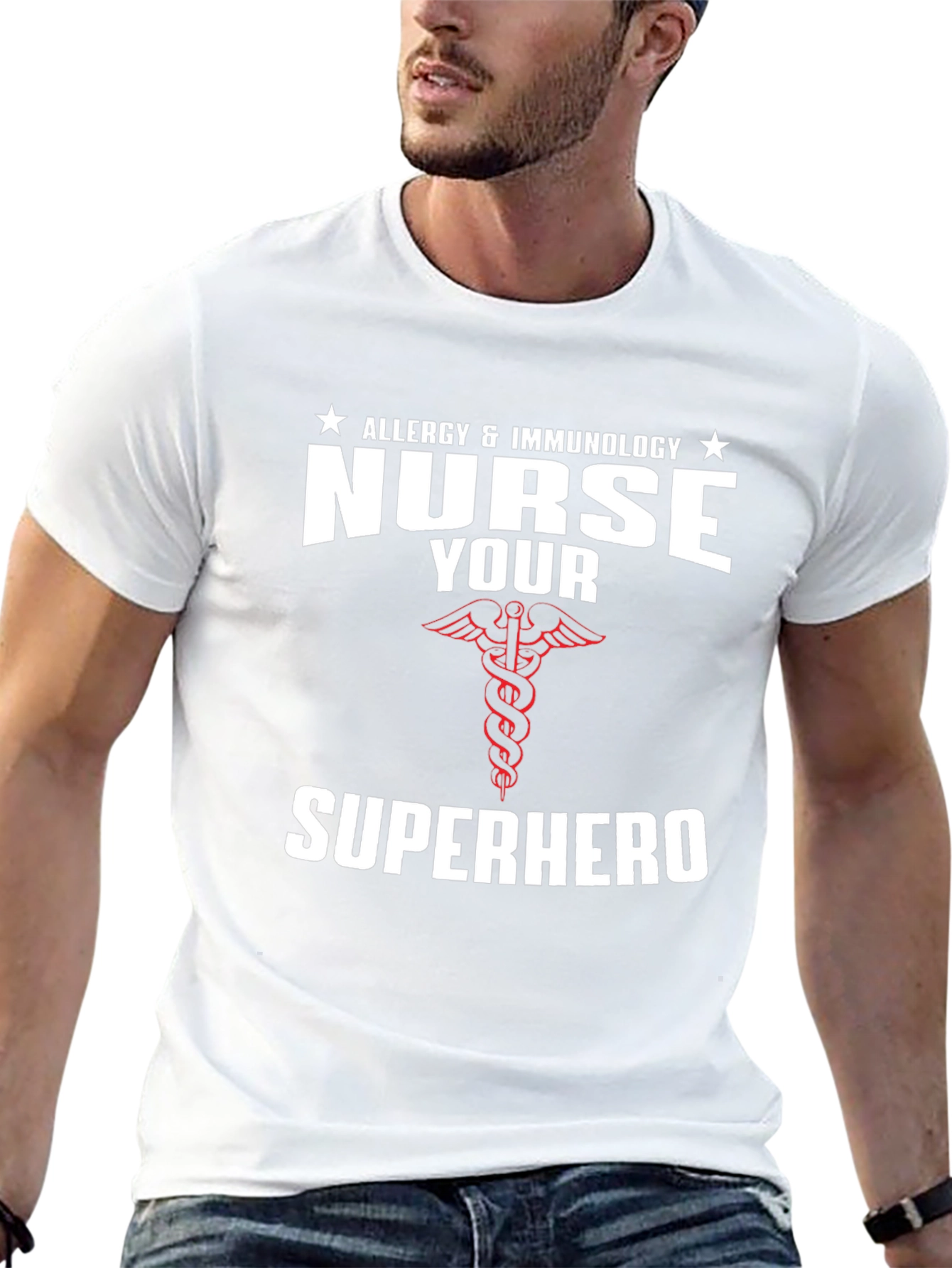 Allergy & Immunology Nurse Superhero T-Shirt