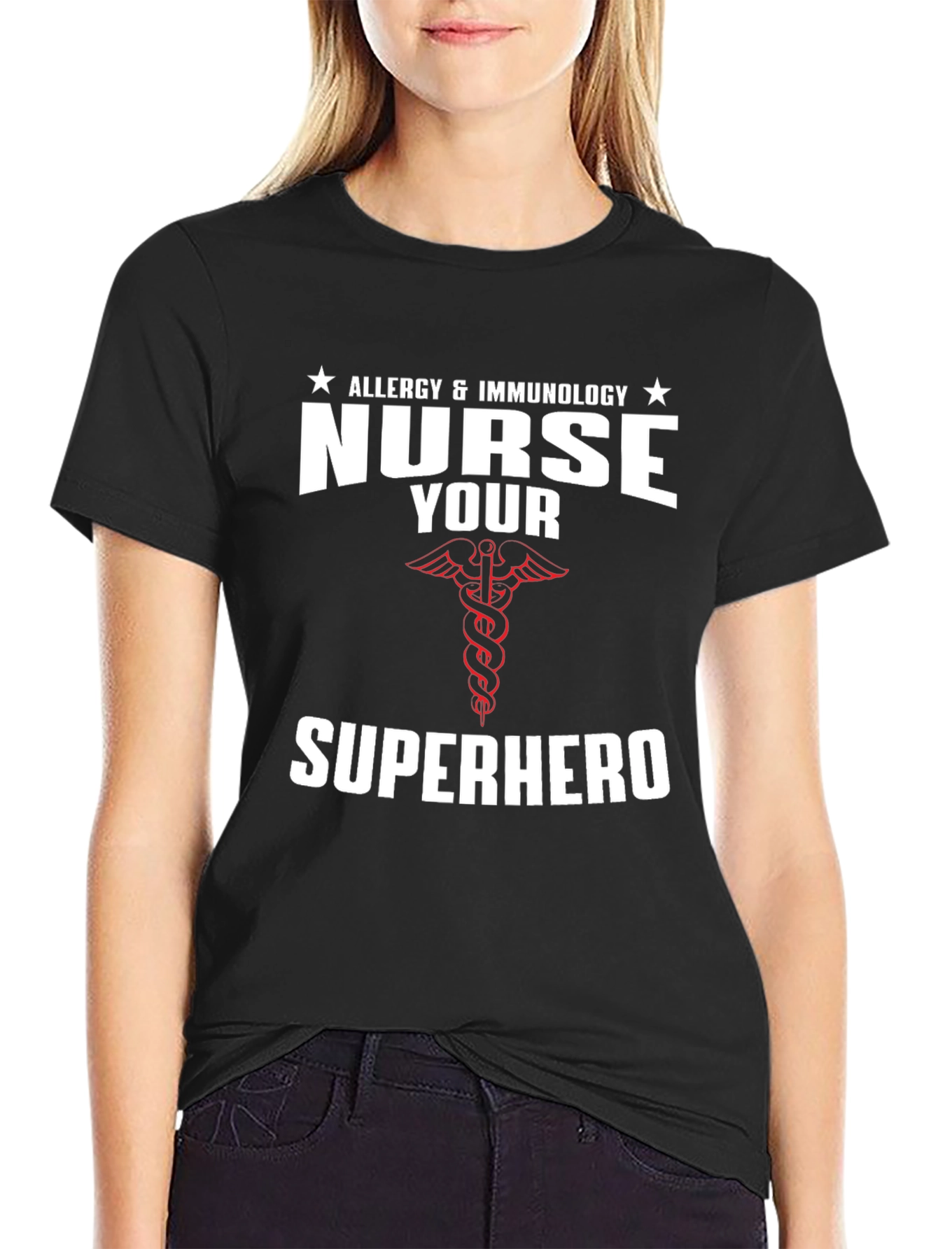 Allergy & Immunology Nurse Superhero T-Shirt