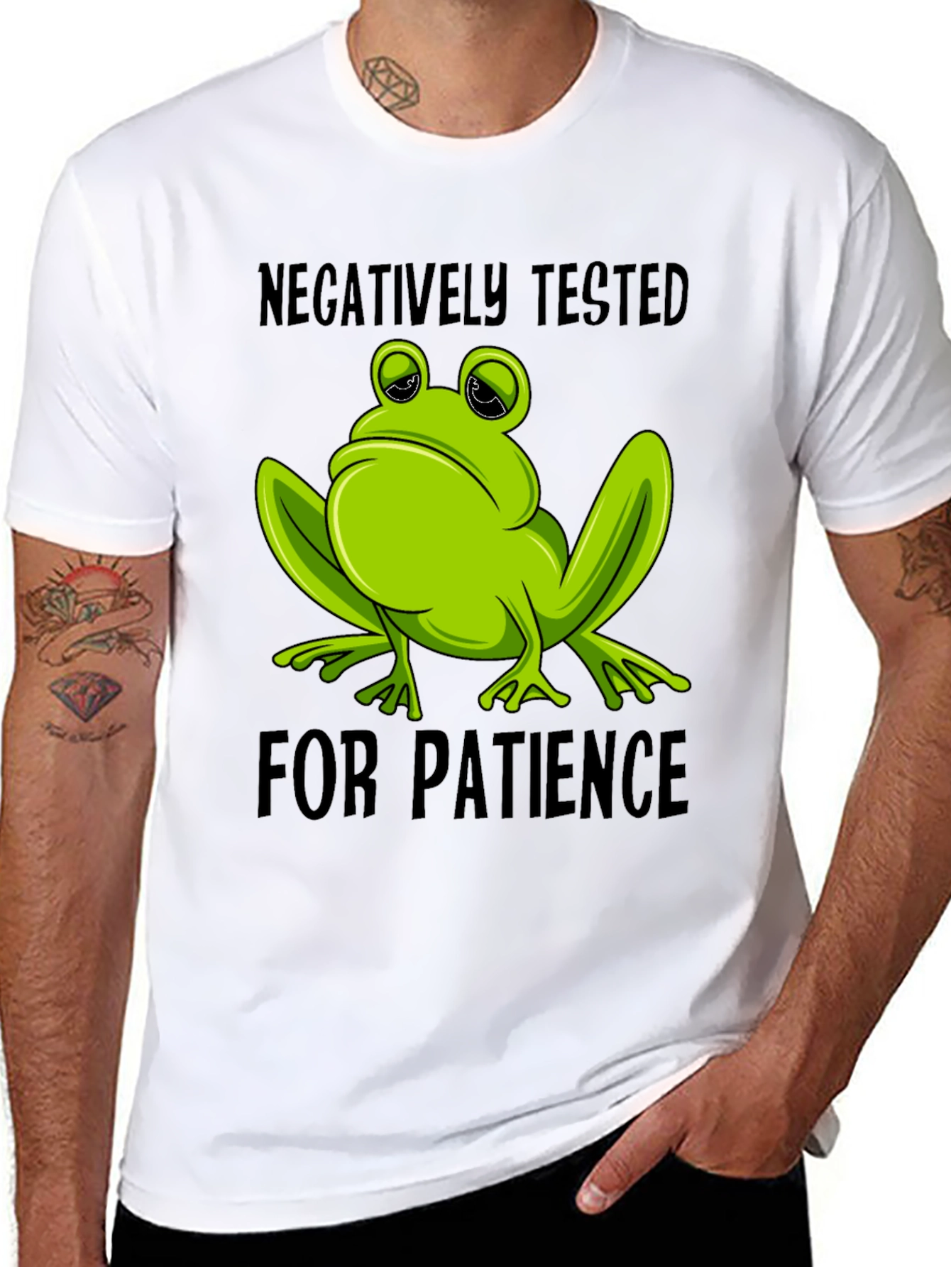 Negatively Tested Frog T-Shirt - Funny Novelty Tee