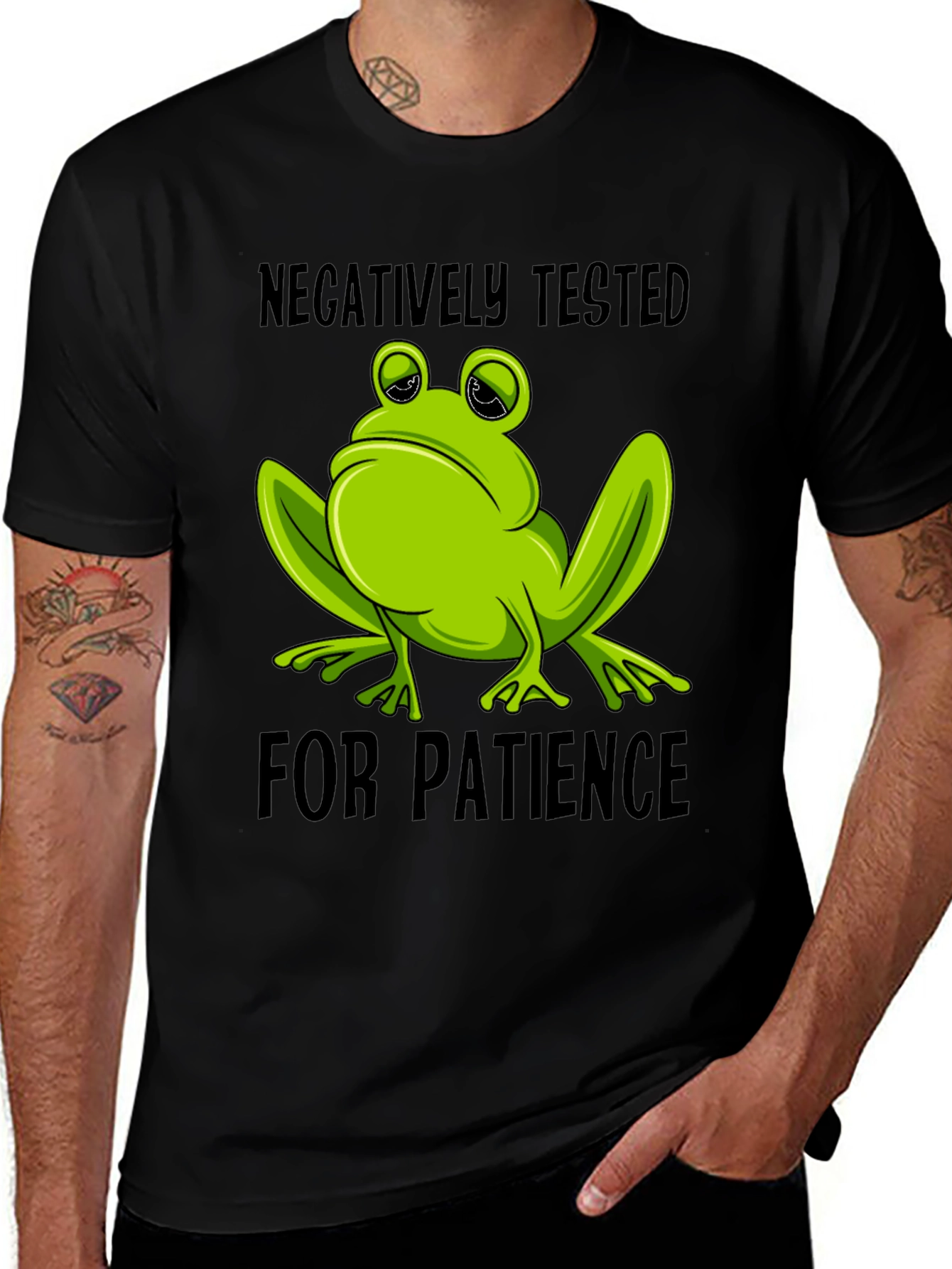 Negatively Tested Frog T-Shirt - Funny Novelty Tee