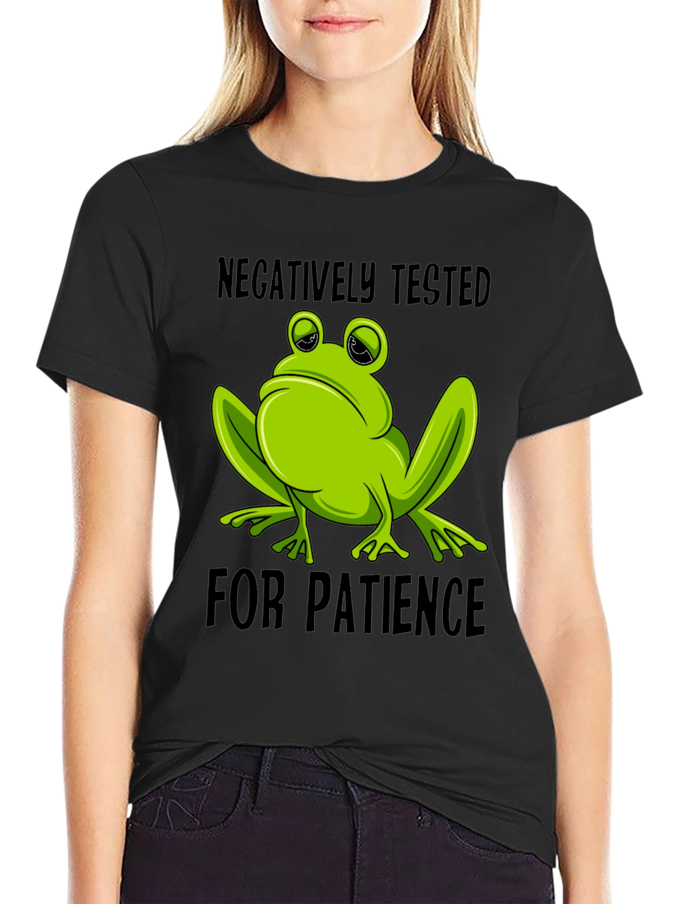 Negatively Tested Frog T-Shirt - Funny Novelty Tee