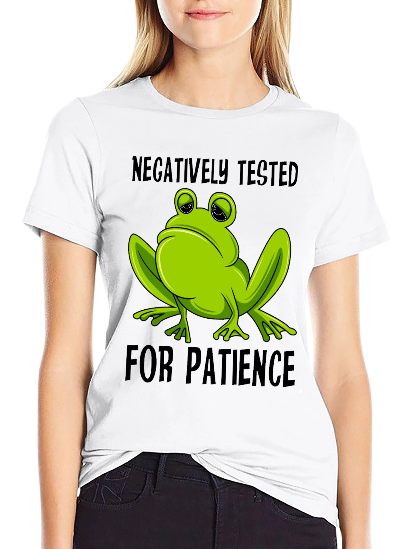 Negatively Tested Frog T-Shirt - Funny Novelty Tee