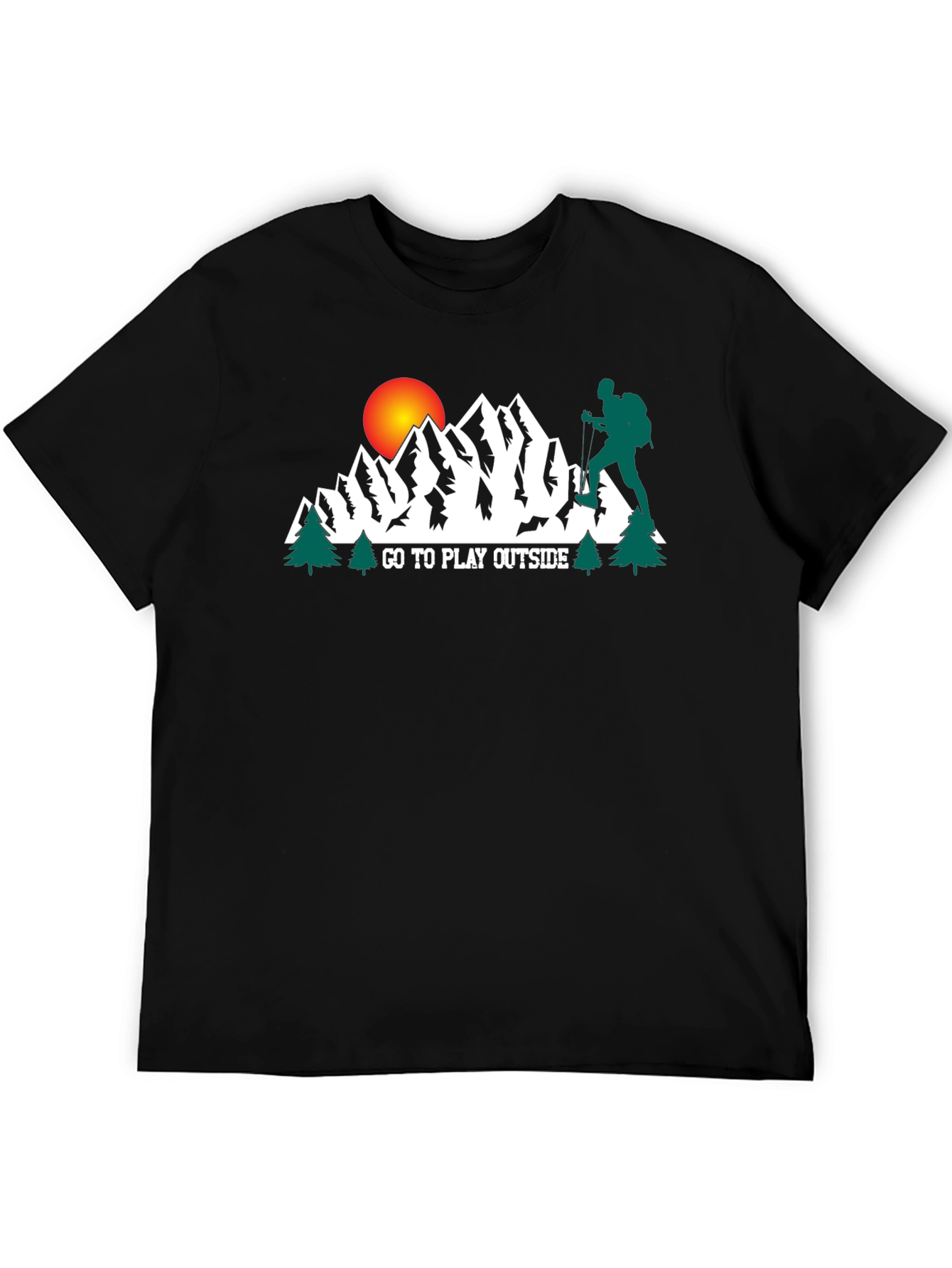 Go Play Outside Graphic Tee - Mountain Adventure Shirt