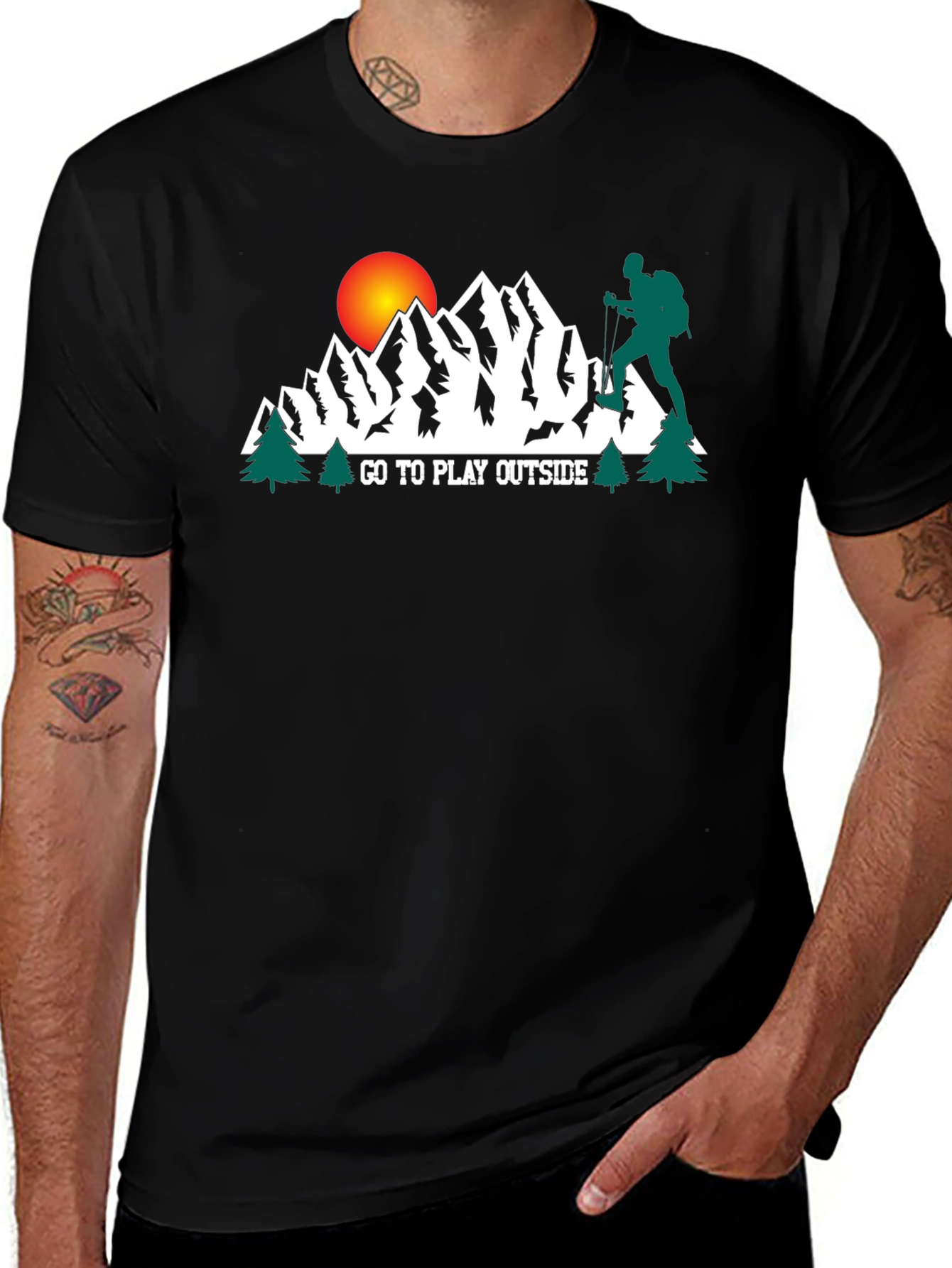Go Play Outside Graphic Tee - Mountain Adventure Shirt