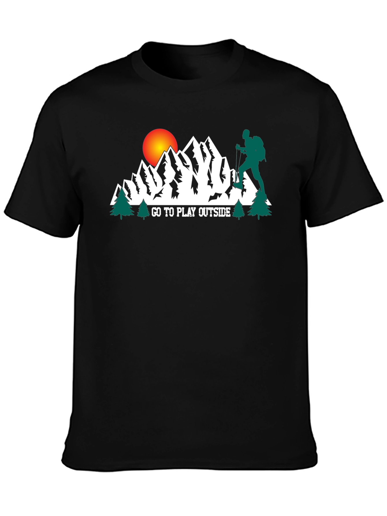 Go Play Outside Graphic Tee - Mountain Adventure Shirt
