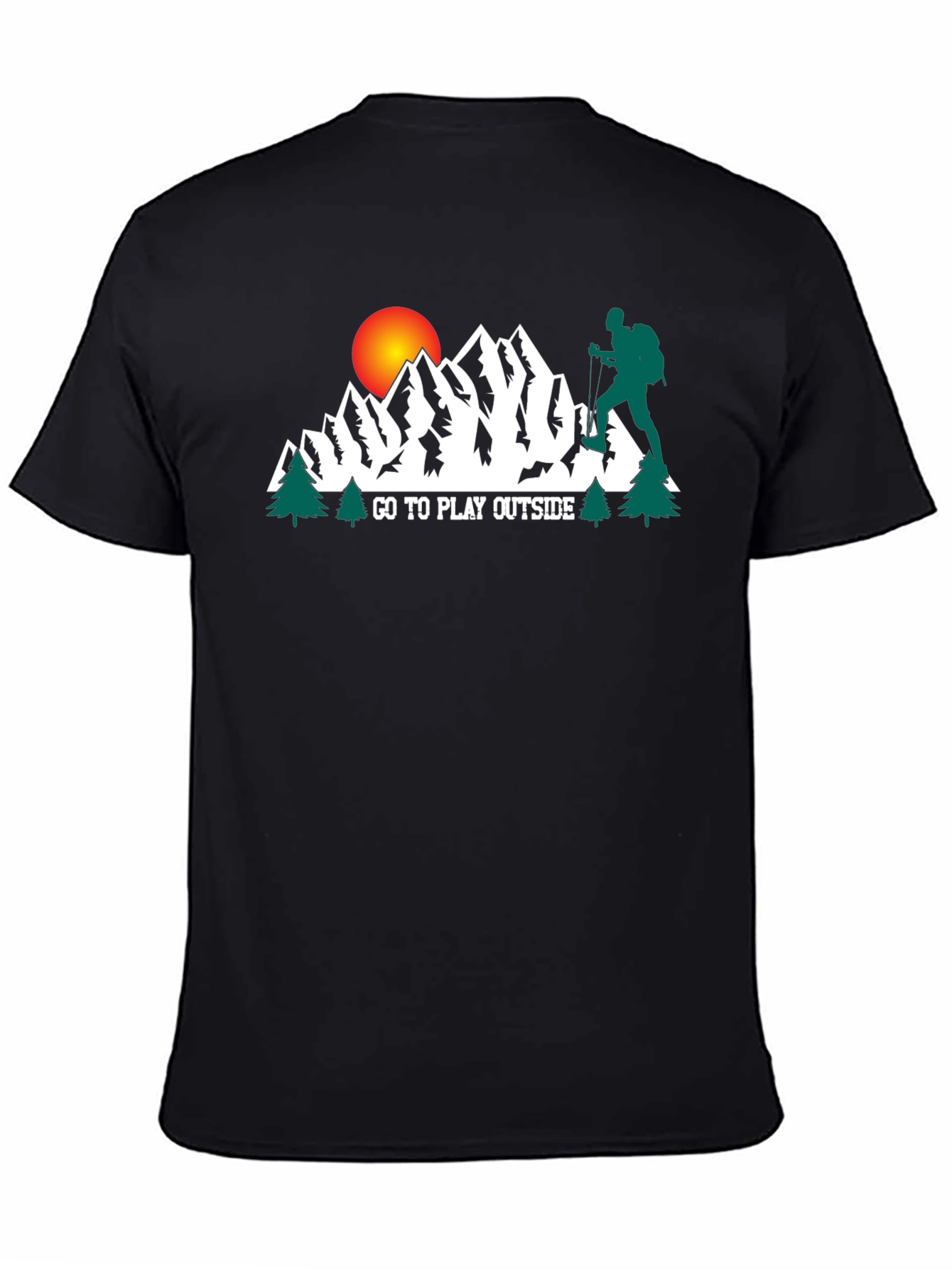 Go Play Outside Graphic Tee - Mountain Adventure Shirt