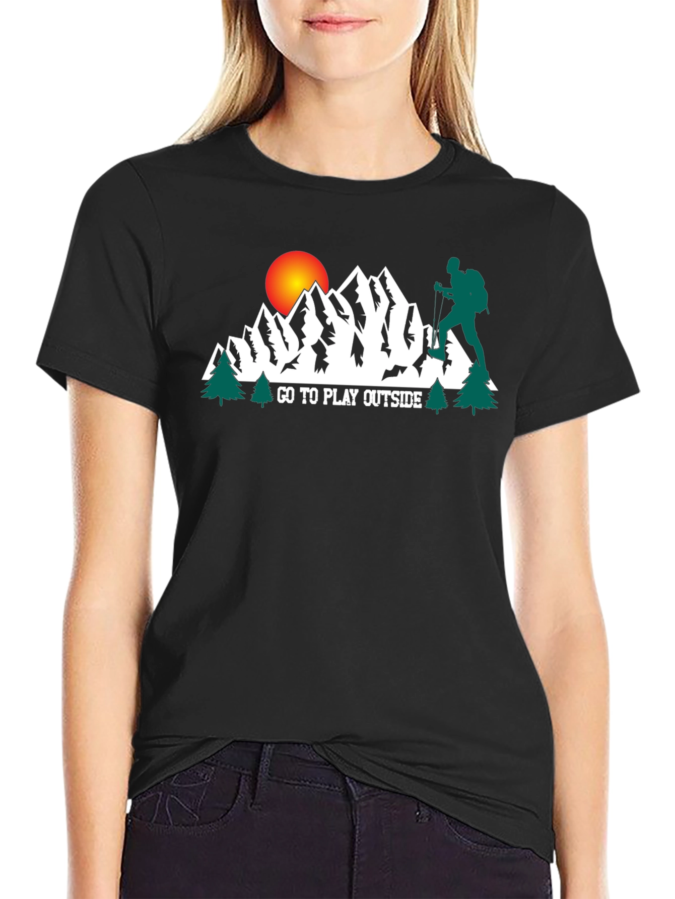 Go Play Outside Graphic Tee - Mountain Adventure Shirt