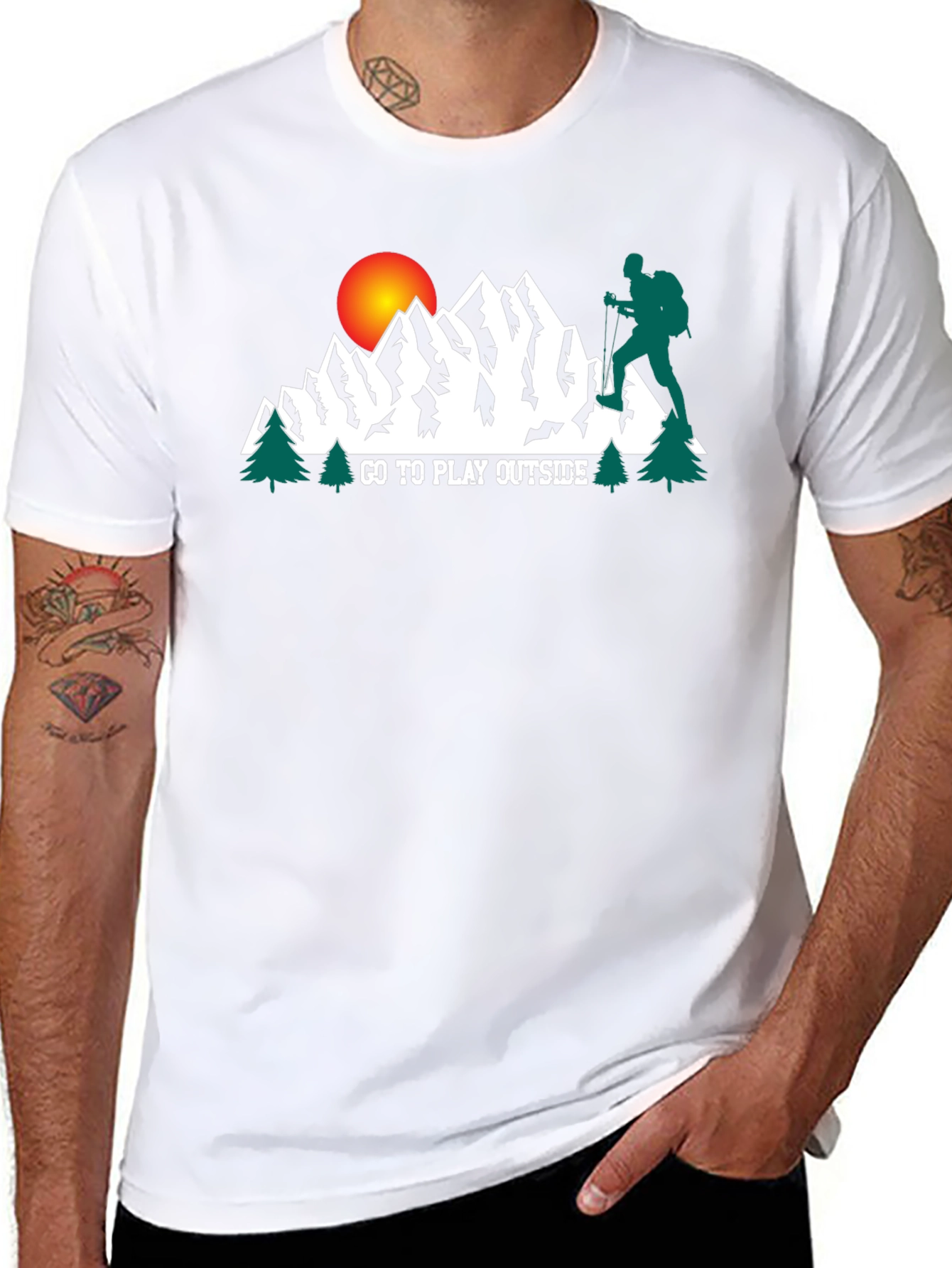 Go Play Outside Graphic Tee - Mountain Adventure Shirt