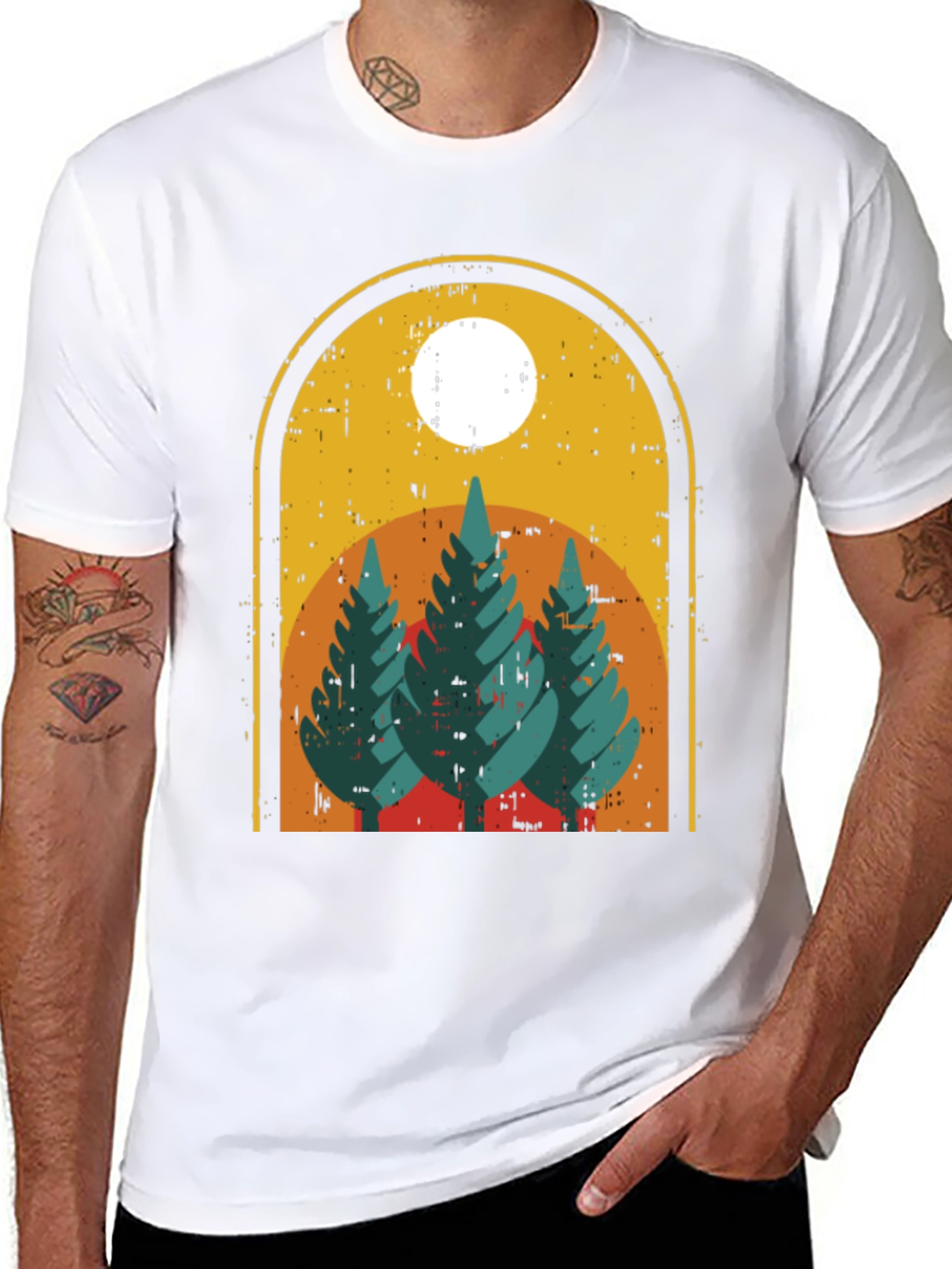 Retro Forest T-Shirt Outdoor Adventure Tee