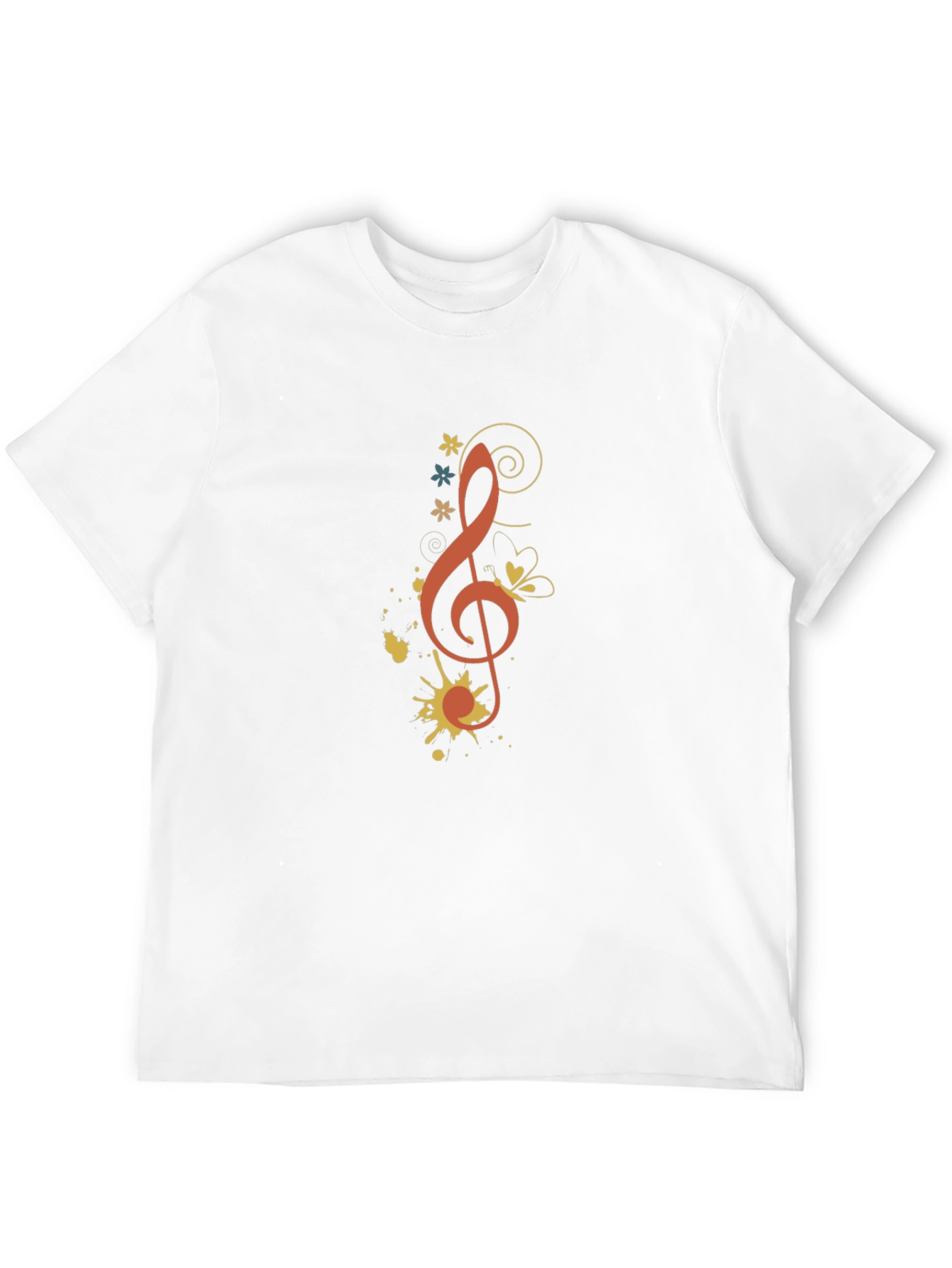 Musical Treble Clef Graphic Tee - Black