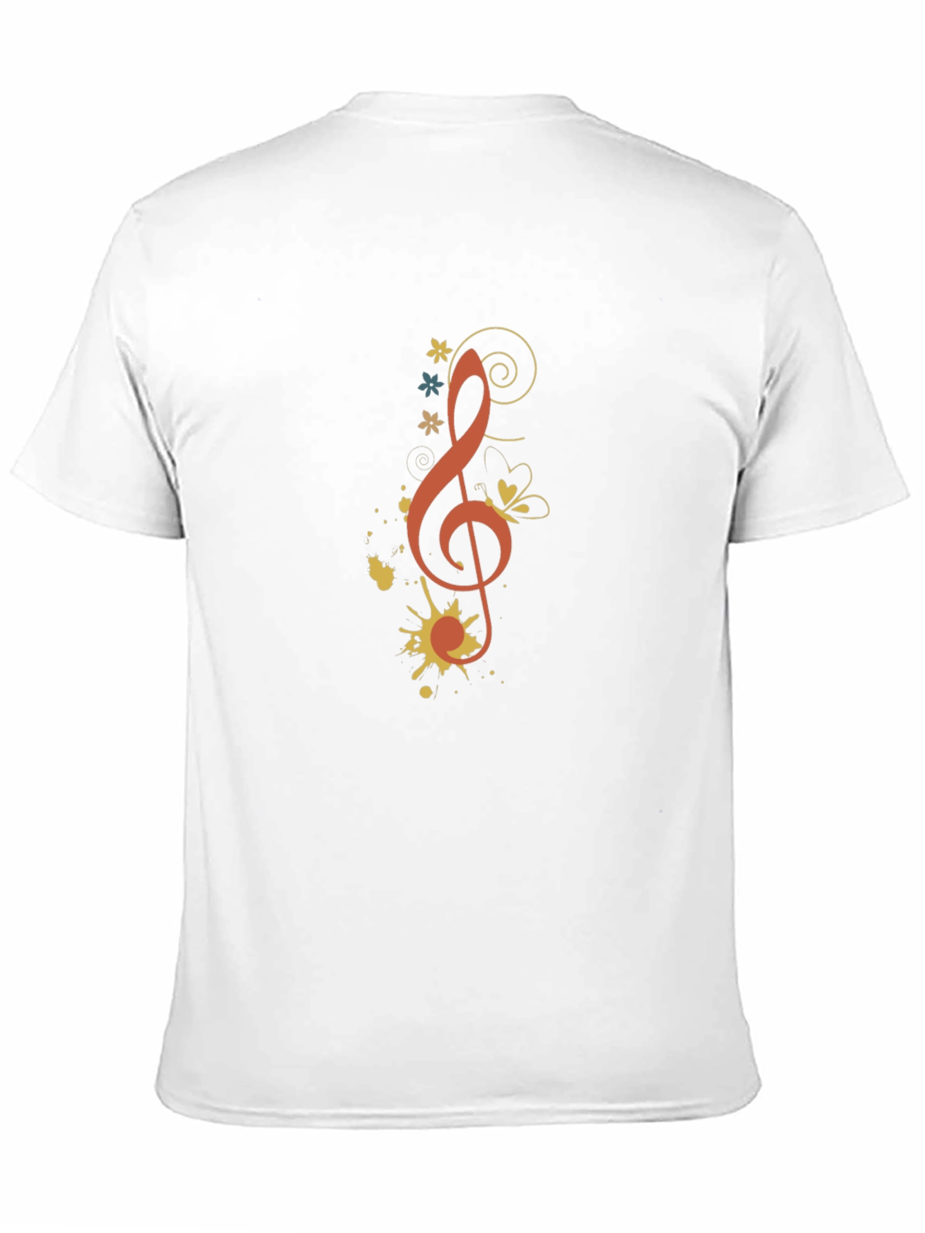 Musical Treble Clef Graphic Tee - Black