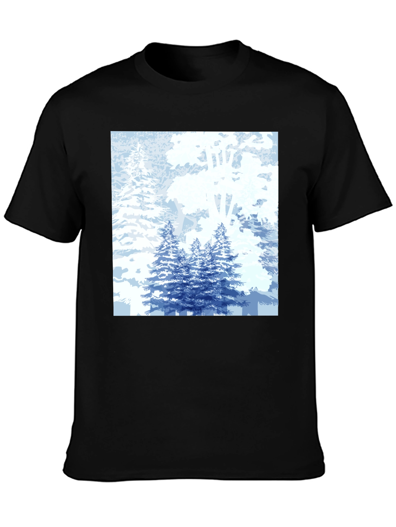 Winter Forest Graphic Tee - Classic Black T-Shirt