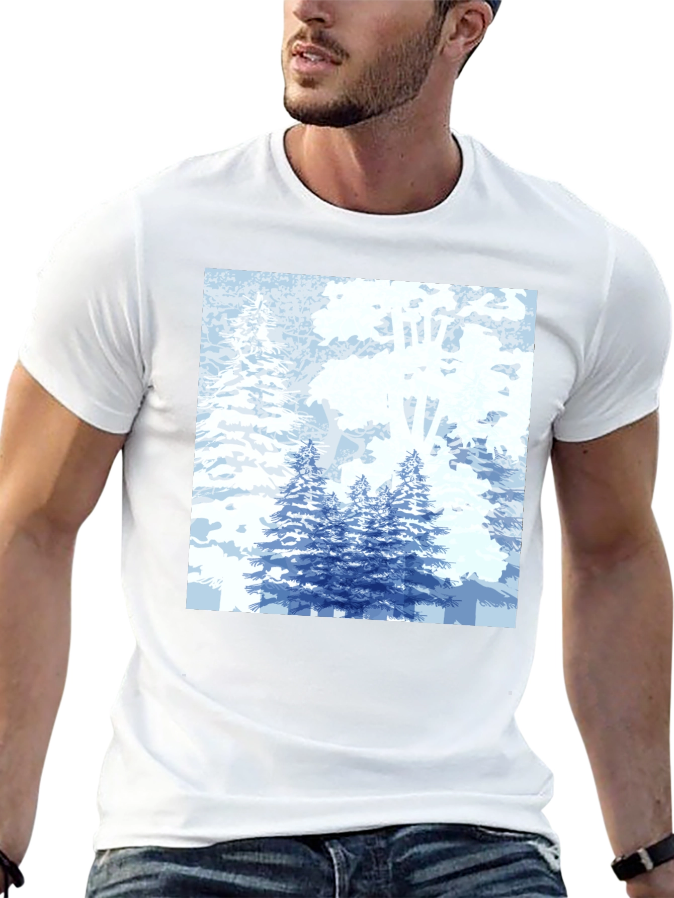 Winter Forest Graphic Tee - Classic Black T-Shirt