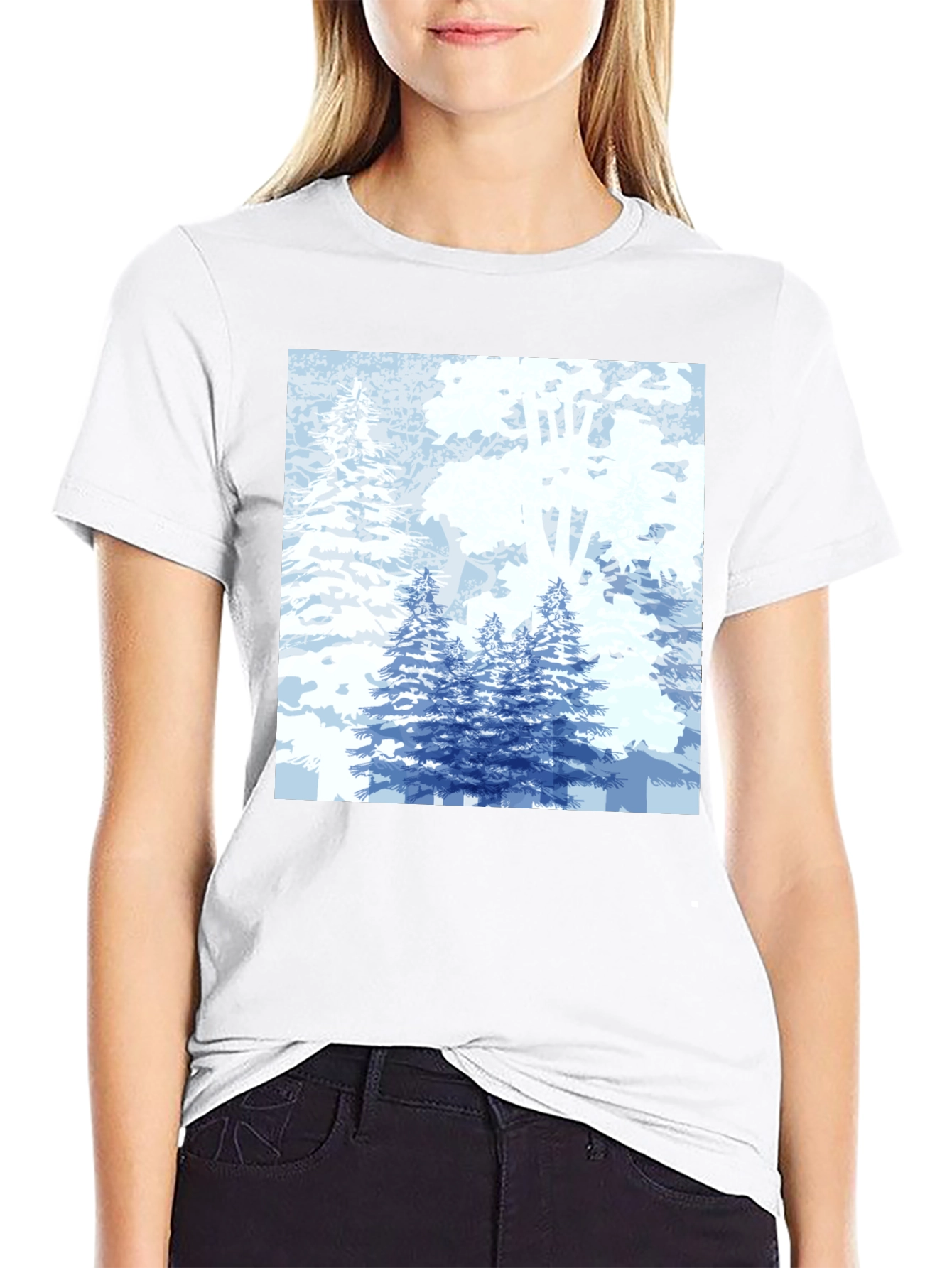 Winter Forest Graphic Tee - Classic Black T-Shirt