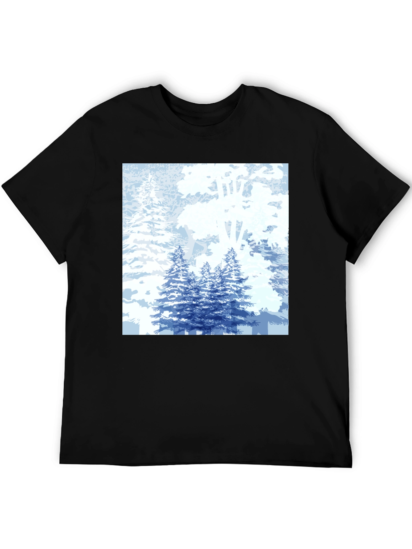 Winter Forest Graphic Tee - Classic Black T-Shirt