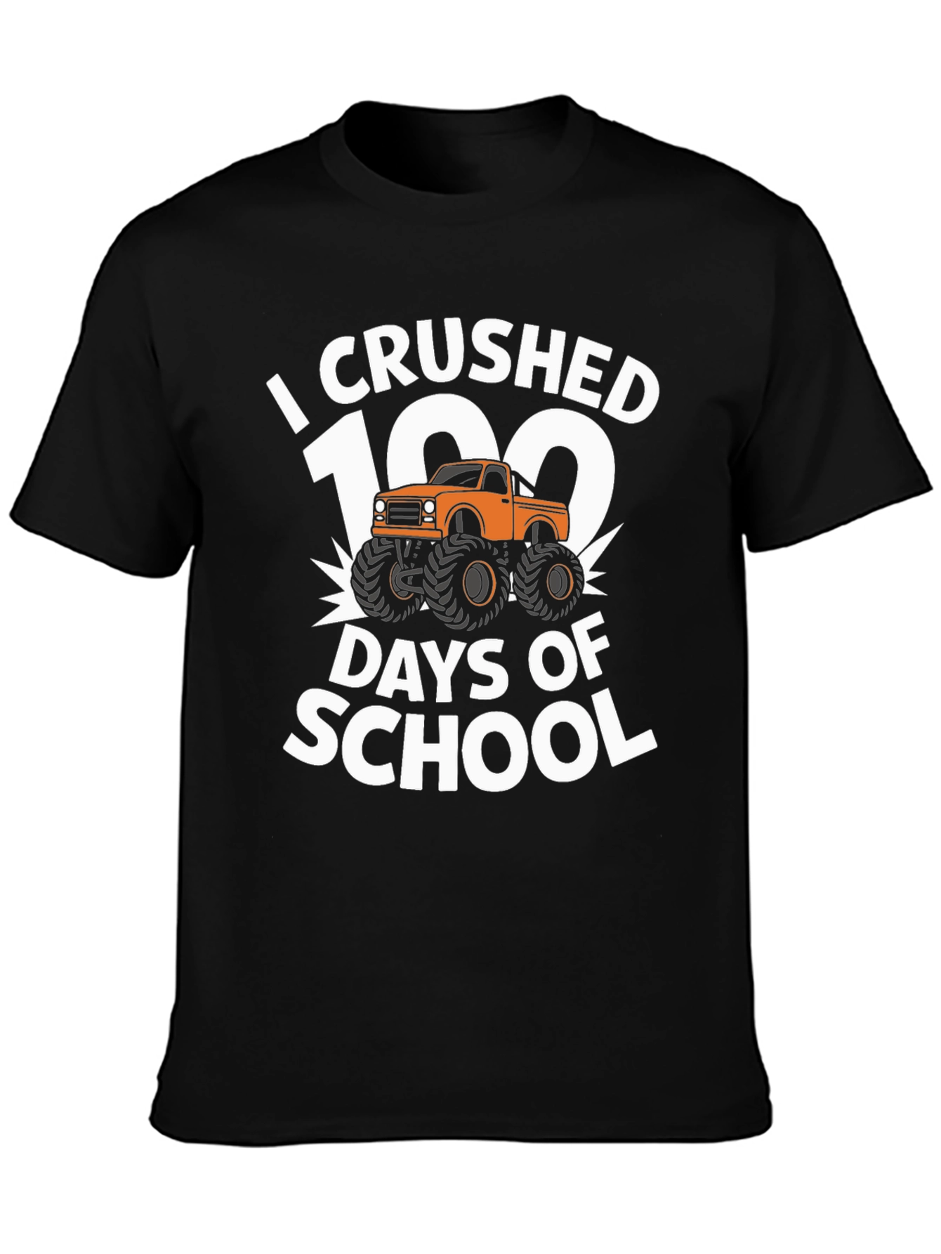 I Crushed 100 Days of School Monster Truck T-Shirt