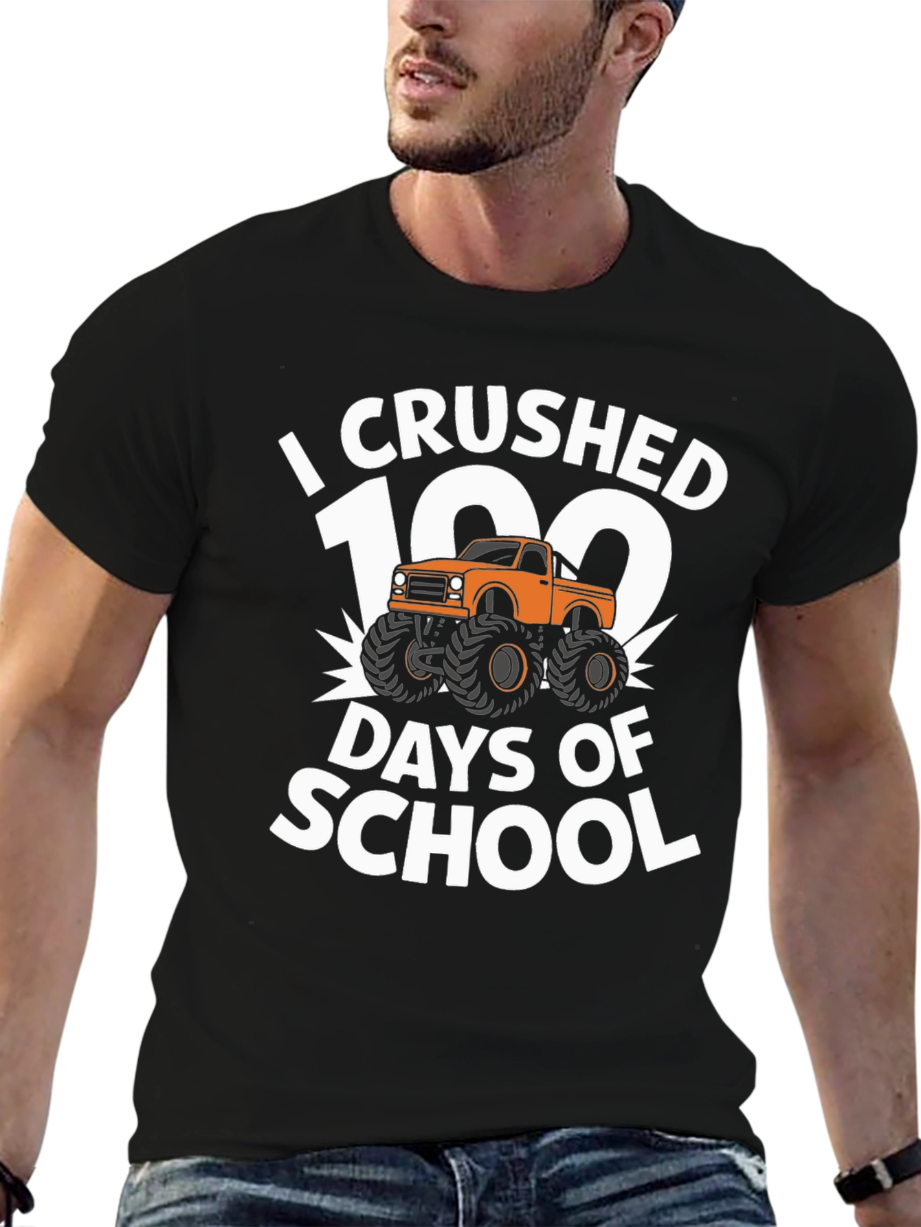 I Crushed 100 Days of School Monster Truck T-Shirt