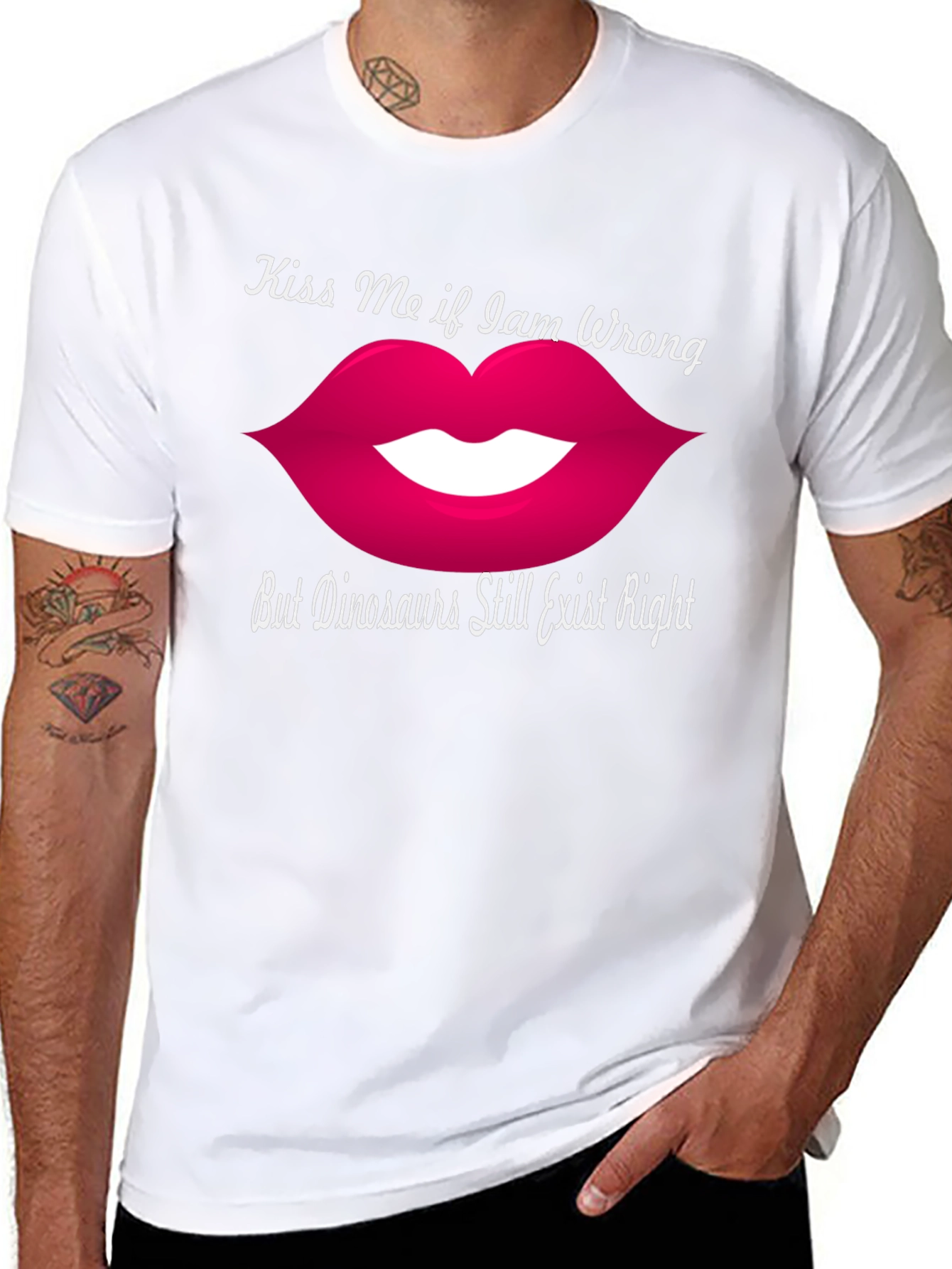 Kiss Me If I Am Wrong Funny Graphic T-Shirt