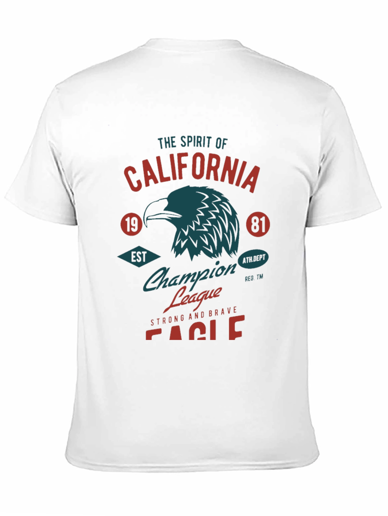 California Eagle Graphic Tee - Black Cotton T-Shirt