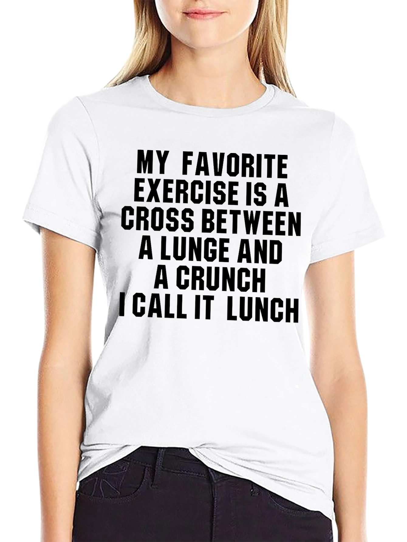 Funny Exercise Lunch T-Shirt - Gym Workout Tee