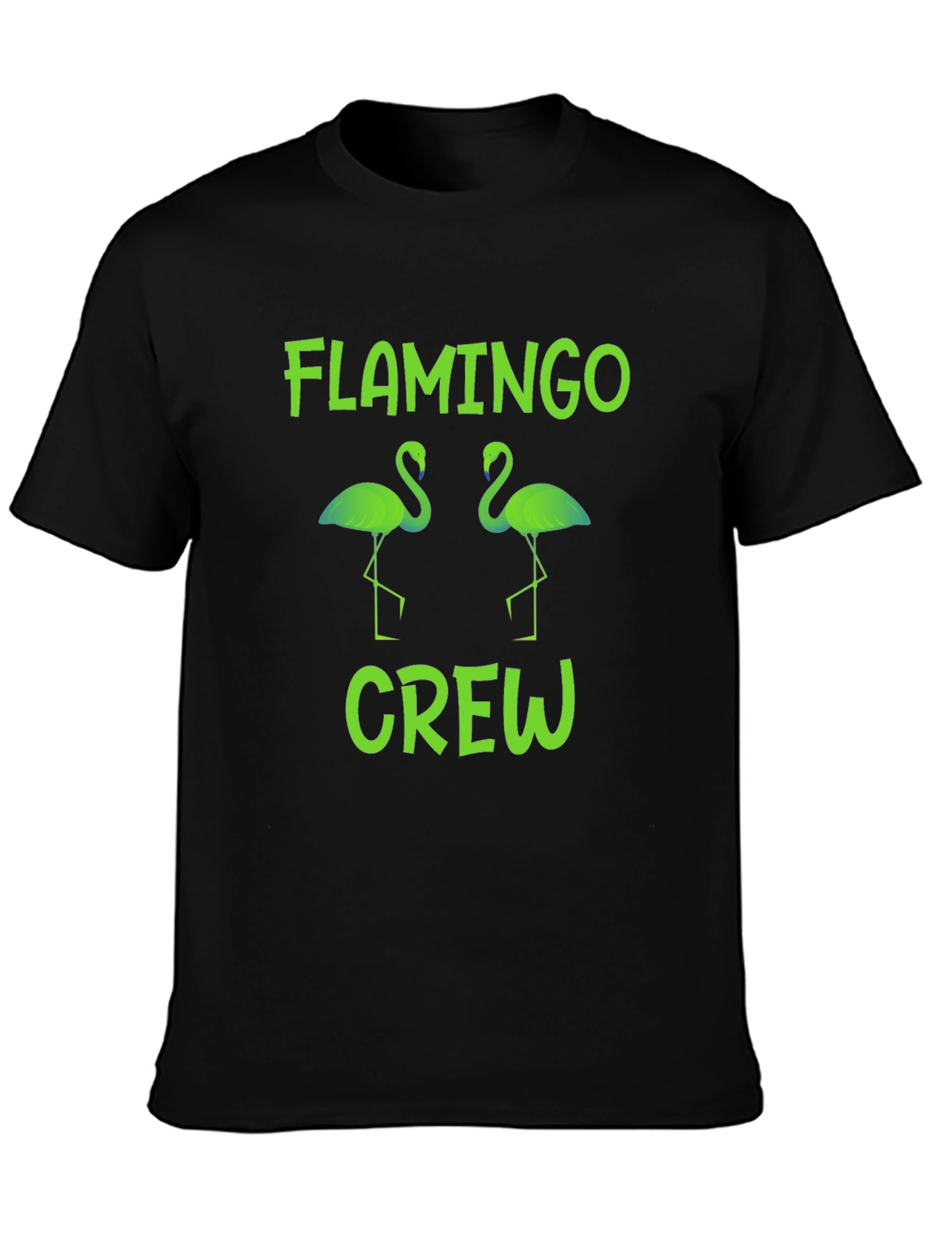 Flamingo Crew Graphic T-Shirt -  Tropical Bird Tee