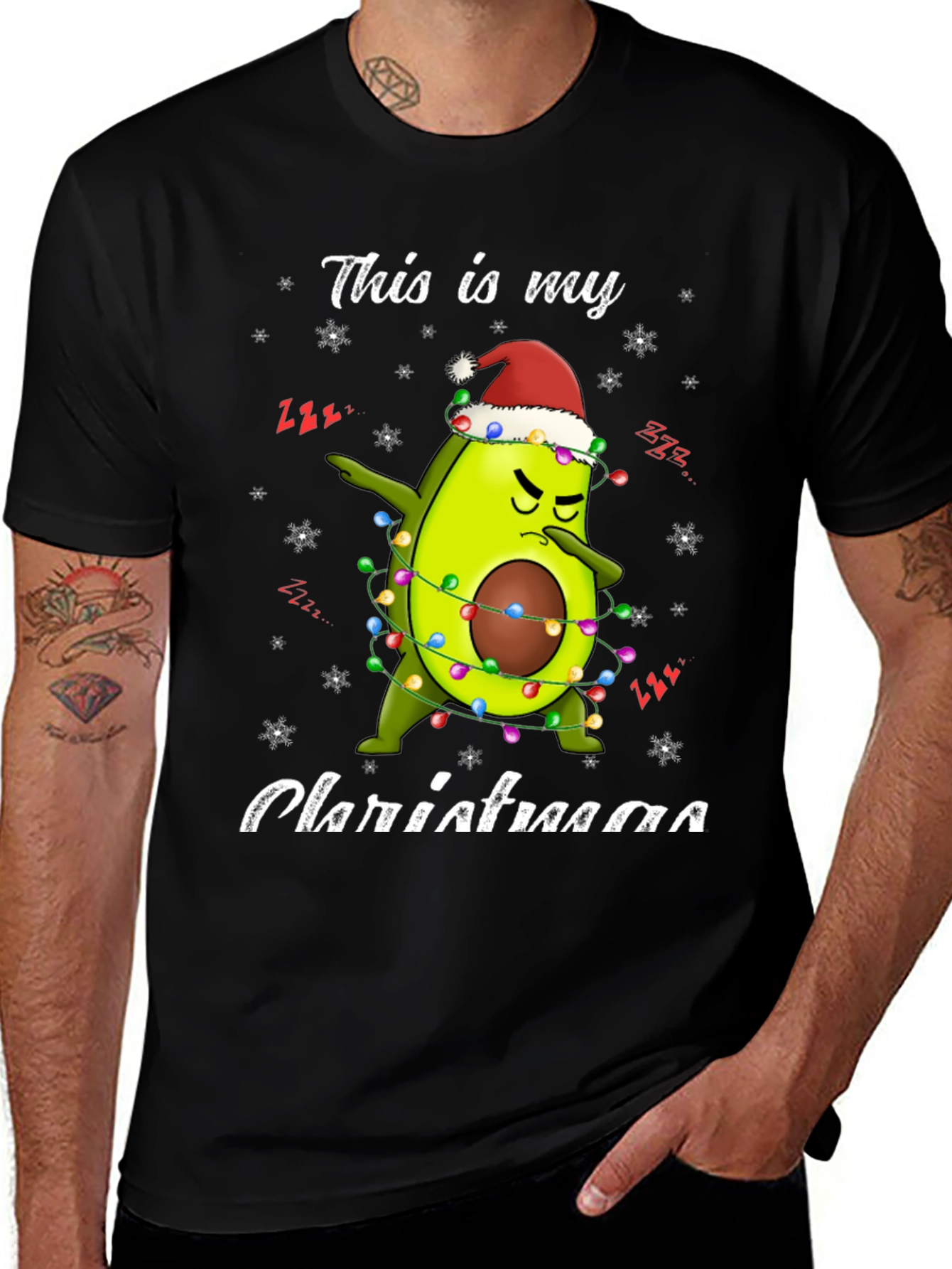 Funny Avocado Christmas T-Shirt
