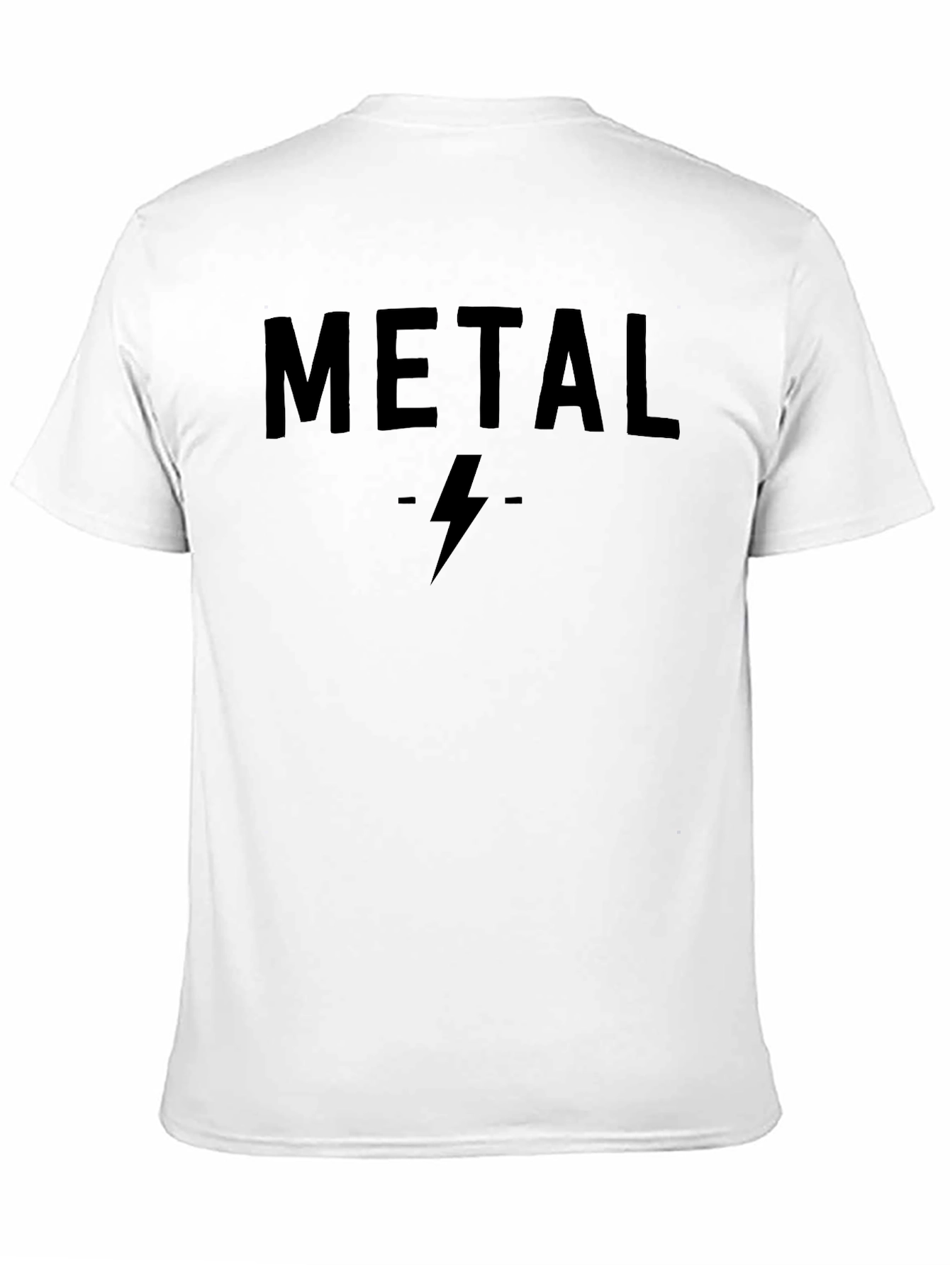 Metal Lightning Bolt Graphic Black T-Shirt