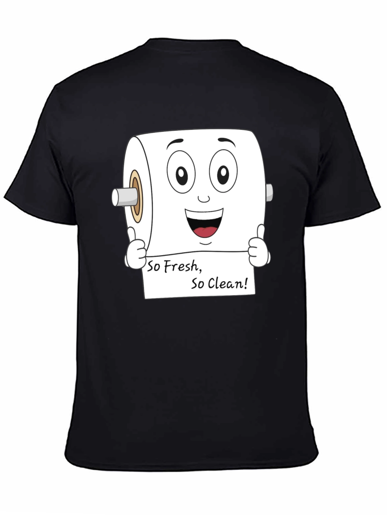 Funny Toilet Paper So Fresh Black T-Shirt