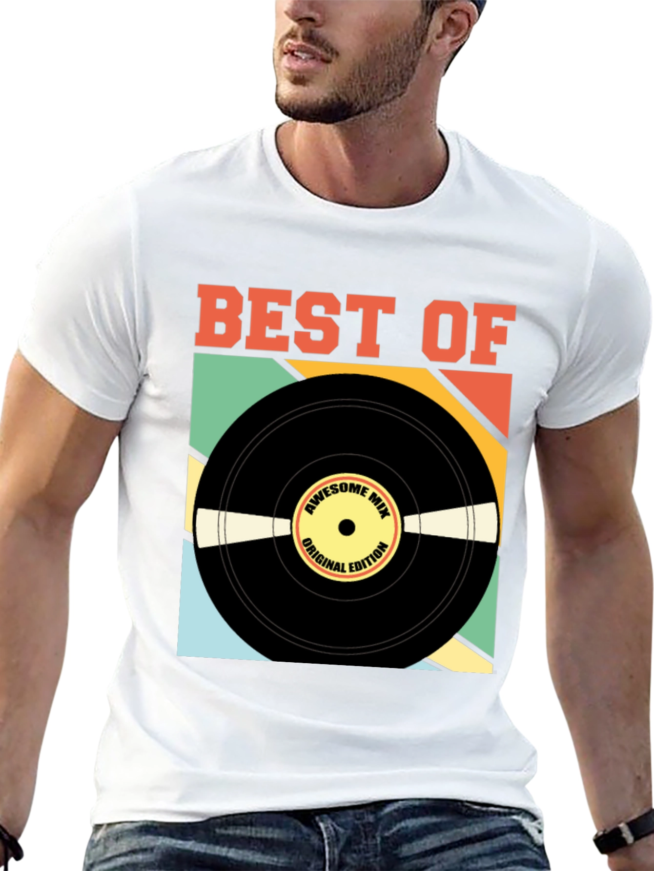 Retro Vinyl Record Graphic T-Shirt