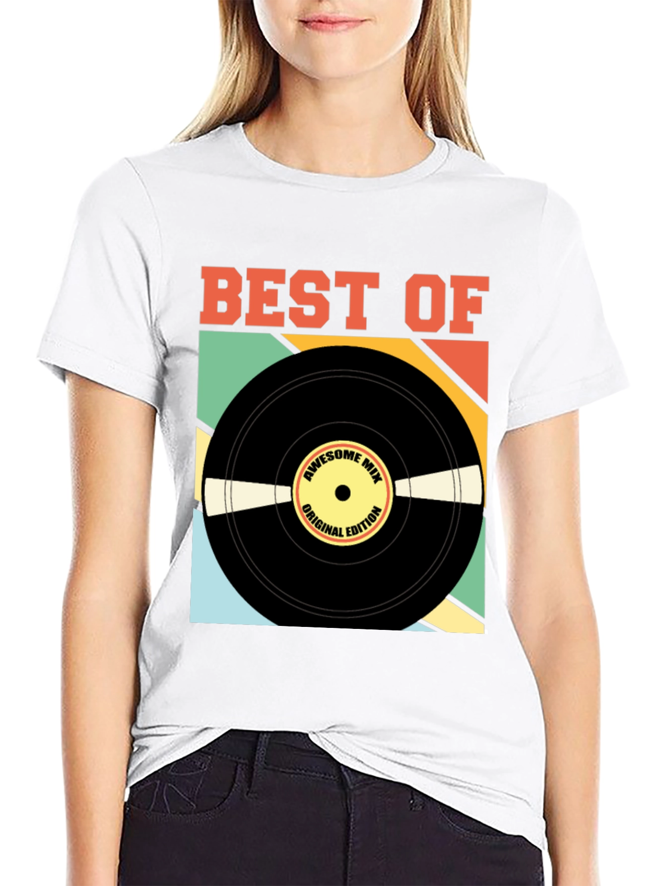Retro Vinyl Record Graphic T-Shirt