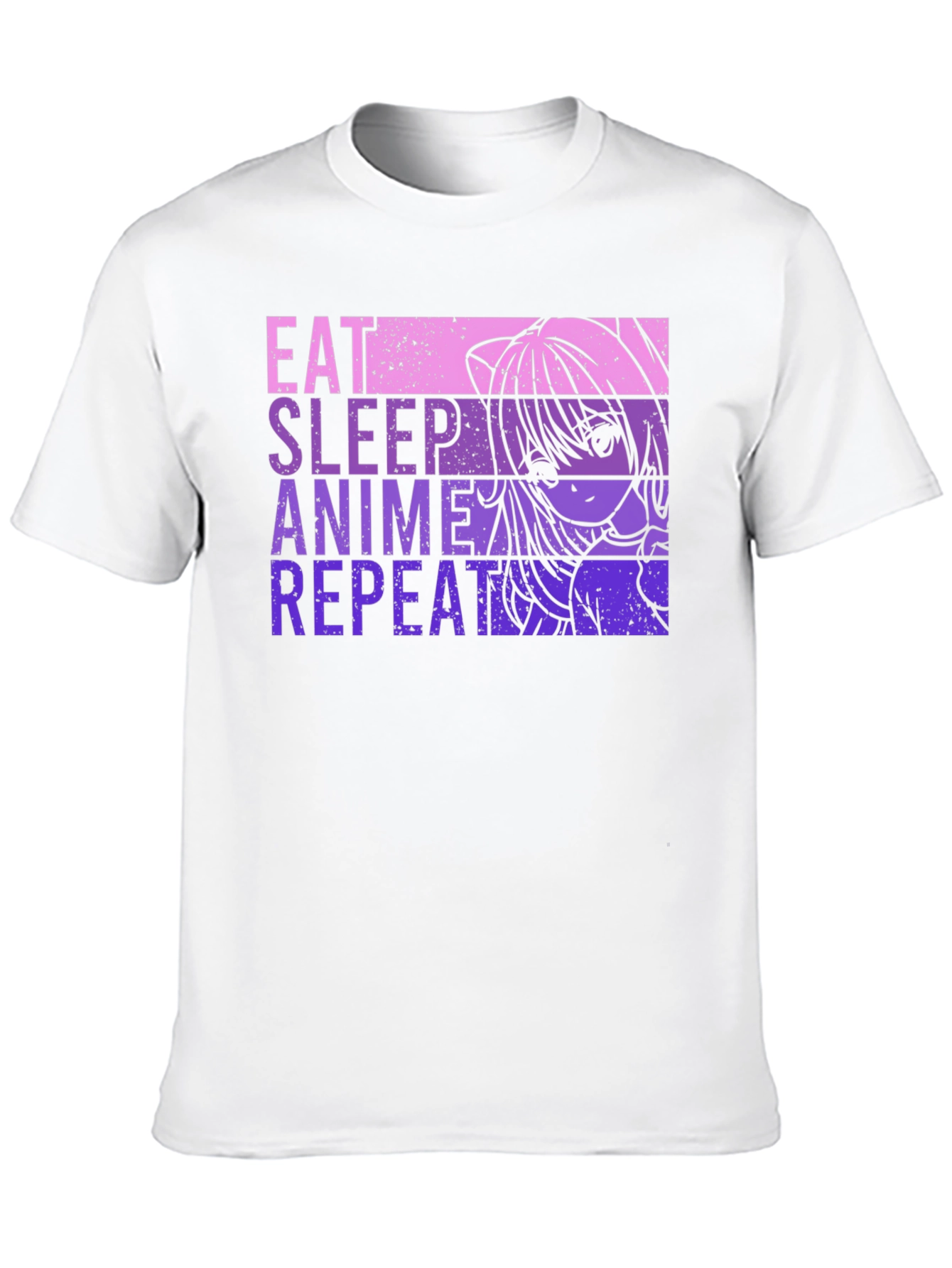 Eat Sleep Anime Repeat Graphic Tee