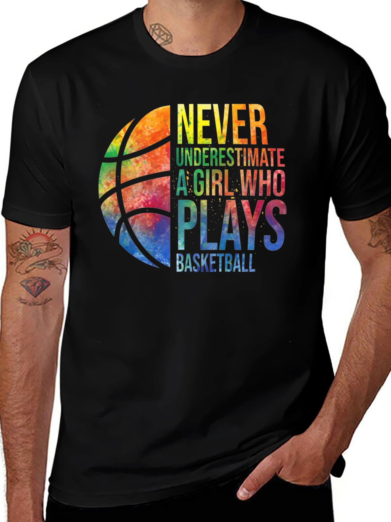 Basketball Girl T-Shirt - Never Underestimate
