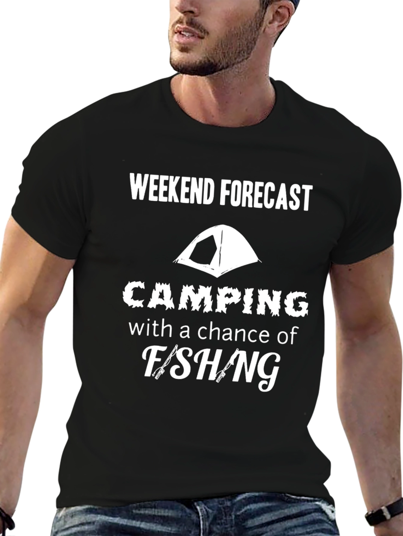 Camping and Fishing Forecast T-Shirt