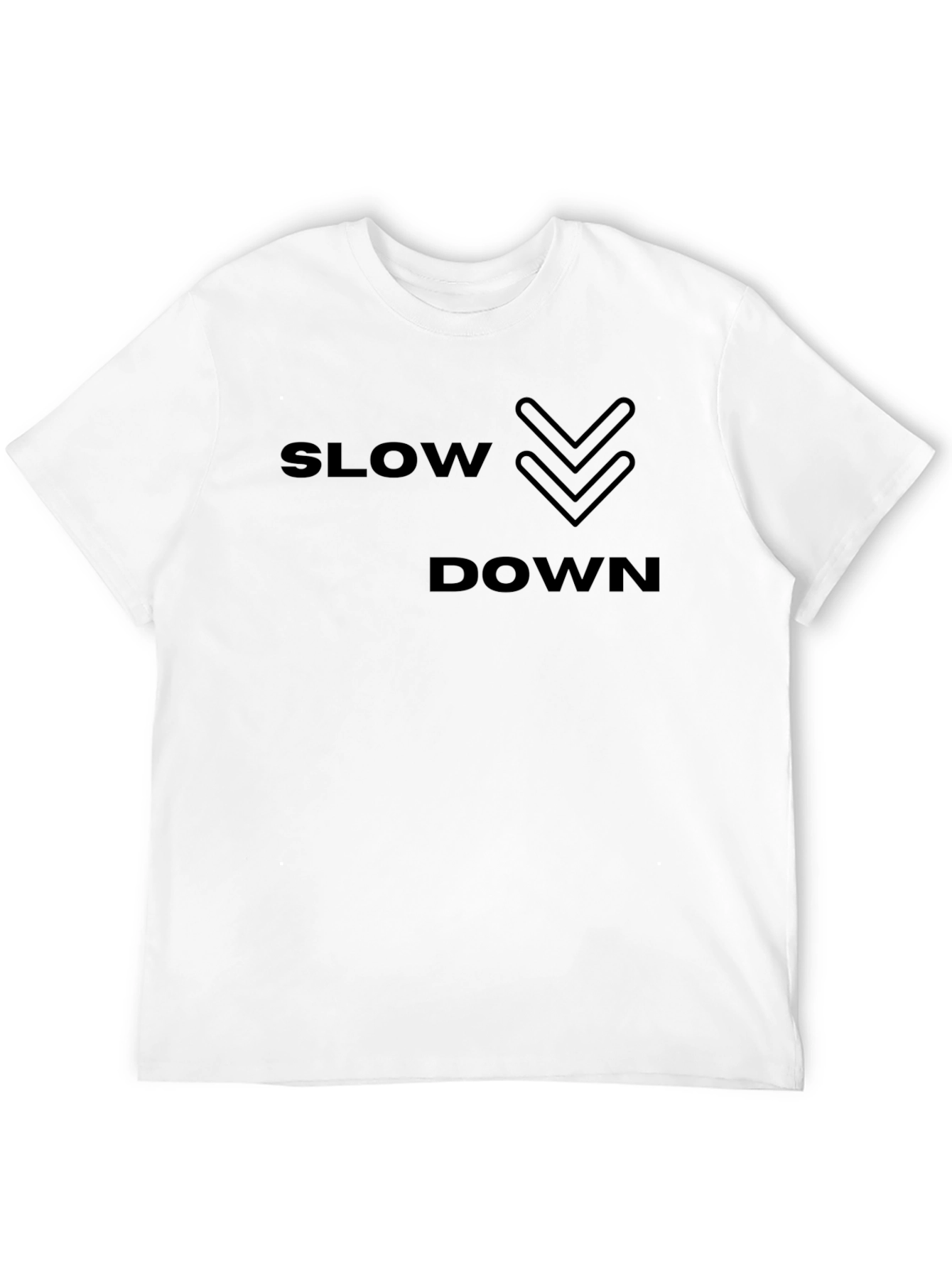 Slow Down Graphic Tee - Black Casual T-Shirt