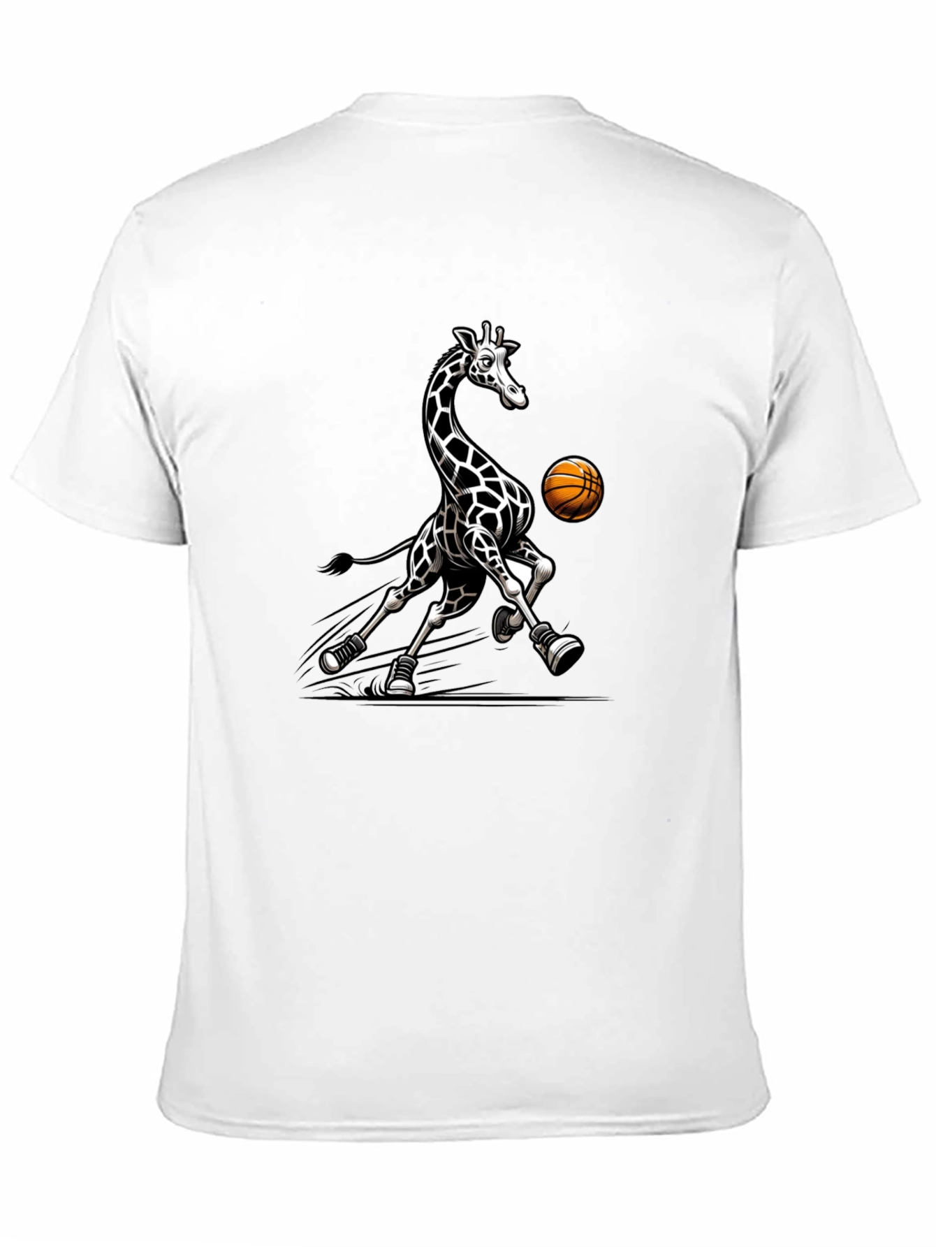 Giraffe Basketball Black T-Shirt