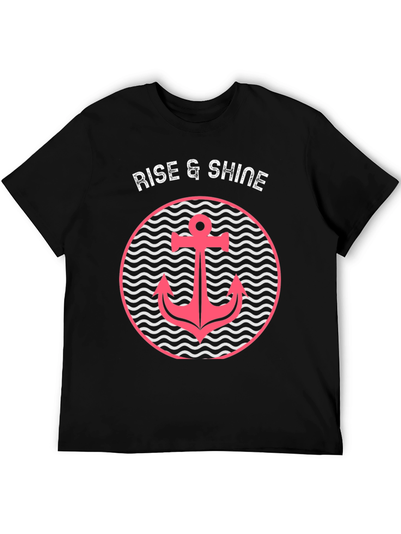 Rise & Shine Anchor Graphic Black Tee