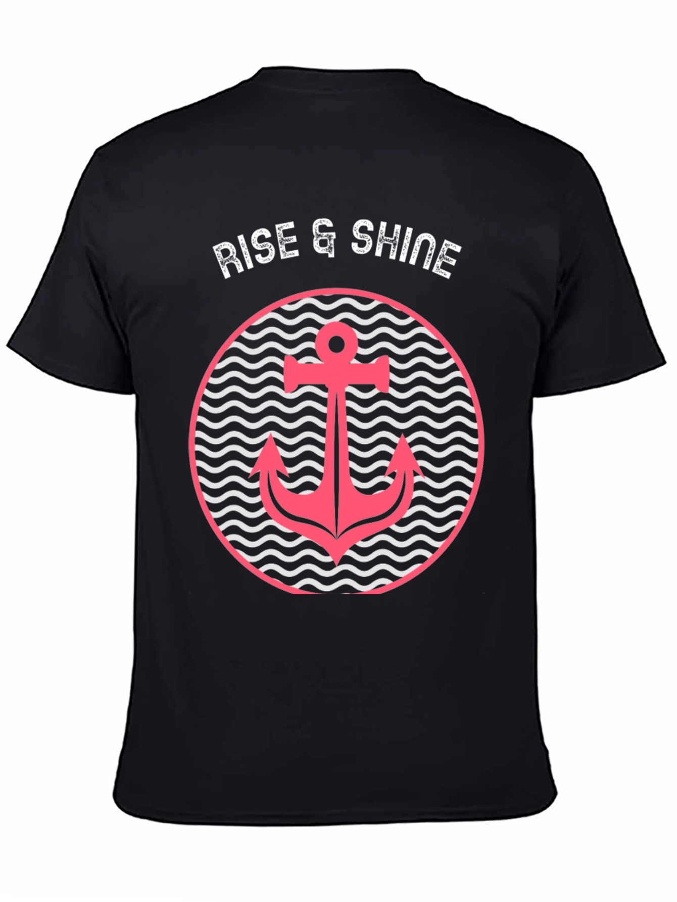 Rise & Shine Anchor Graphic Black Tee