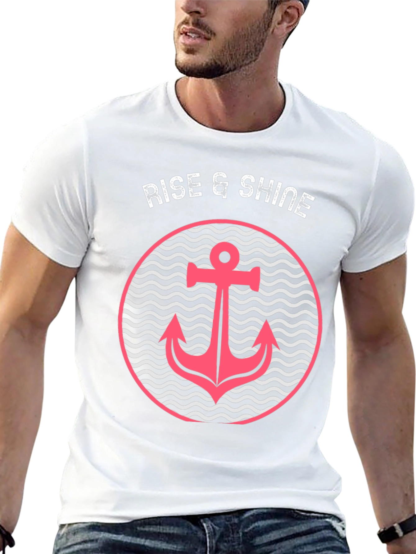 Rise & Shine Anchor Graphic Black Tee